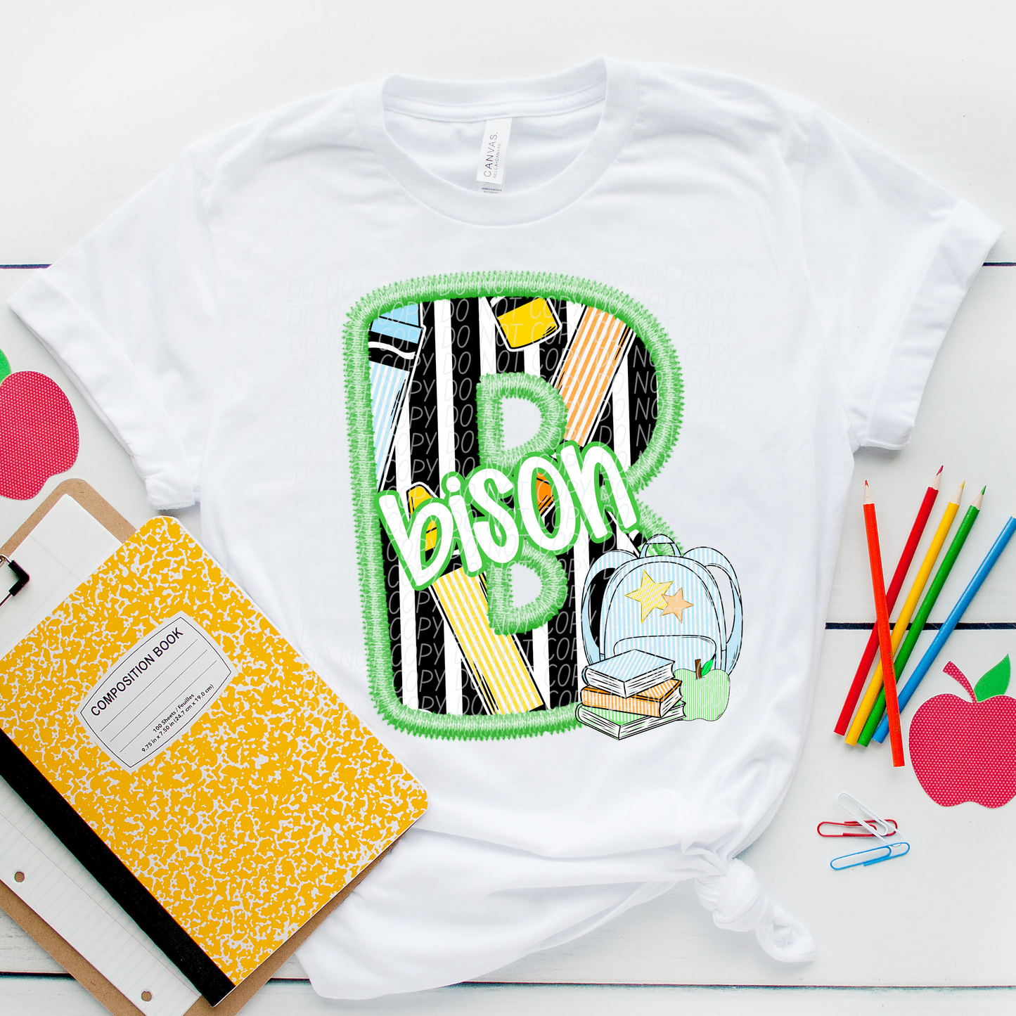 LETTER MASCOT GREEN (dropdown)-DTF&UV