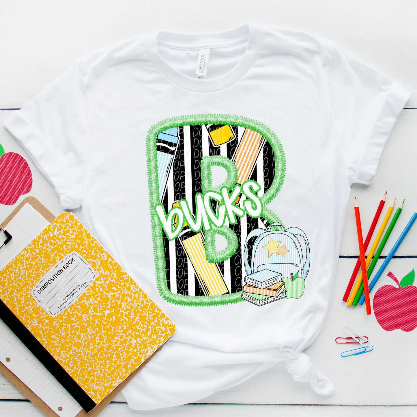 LETTER MASCOT GREEN (dropdown)-DTF&UV