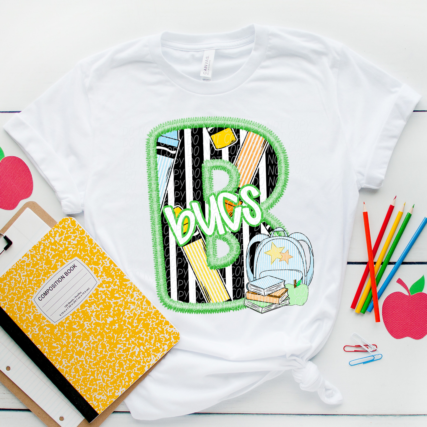 LETTER MASCOT GREEN (dropdown)-DTF&UV