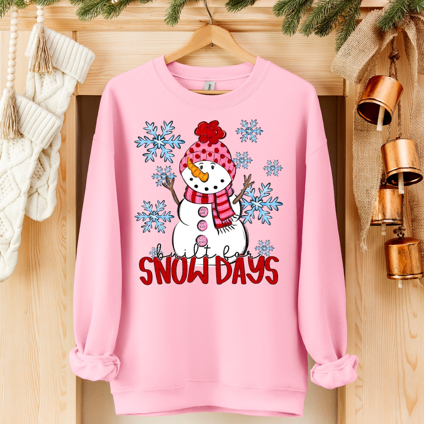 Built for snowdaysv pink dot hat- DTF&UV