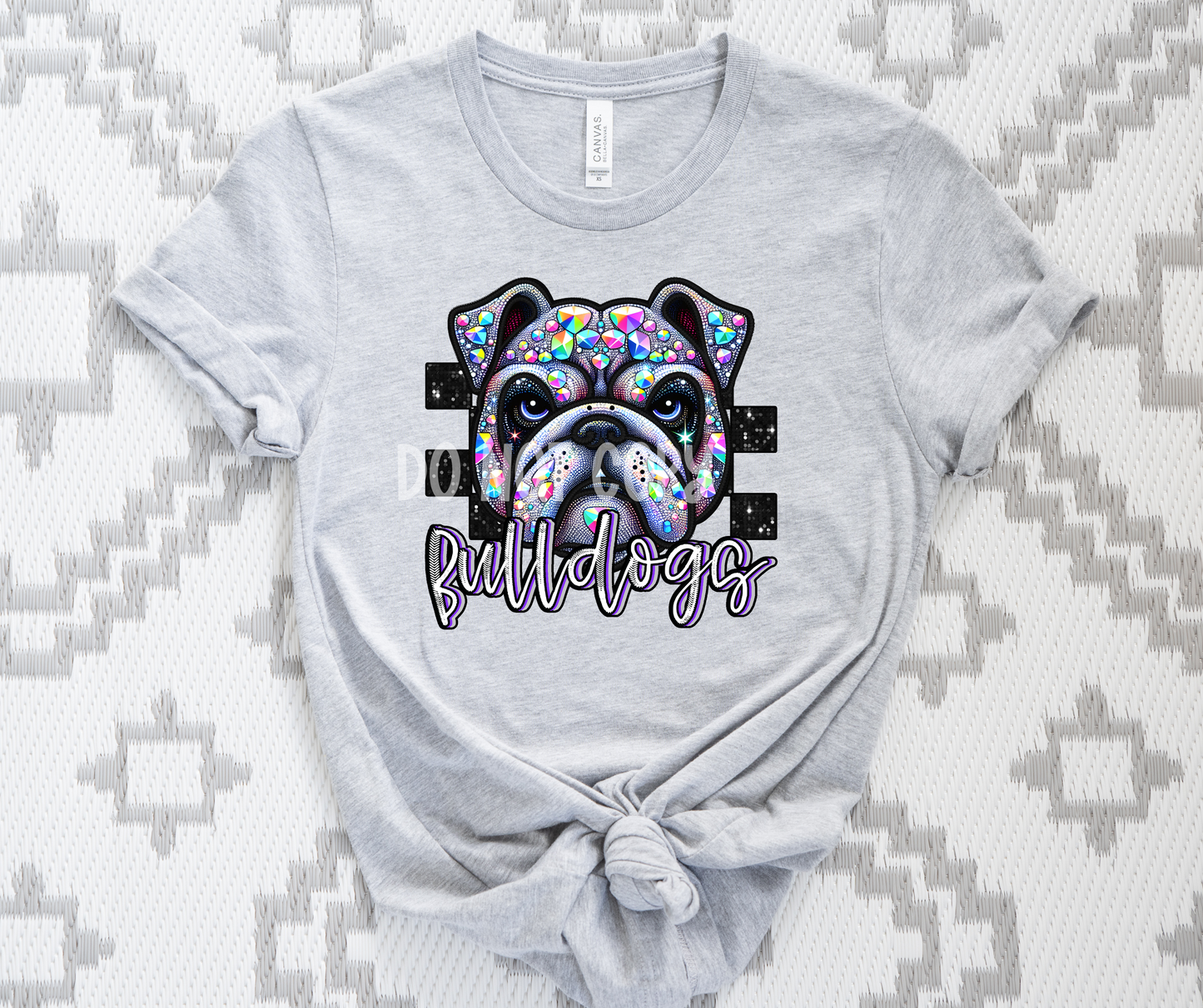 Bulldogs Purple and Silver-DTF