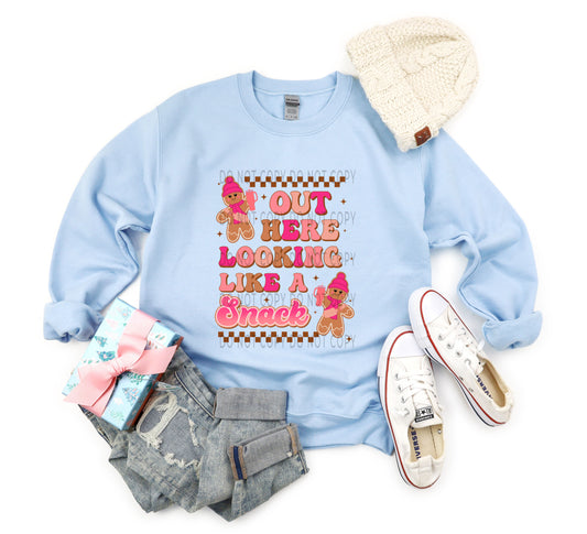 Out Here Looking Like A Snack Pink Gingerbread - DTF