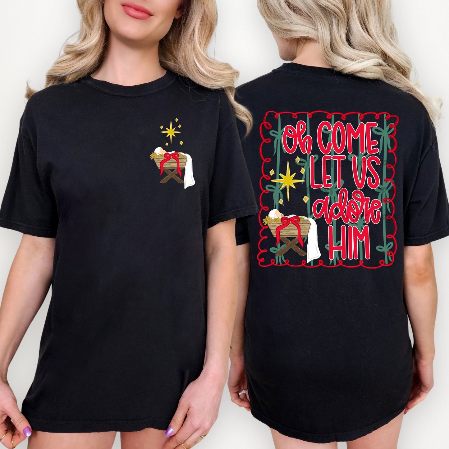 Oh Come let us Adore Him (Back)-DTF&UV