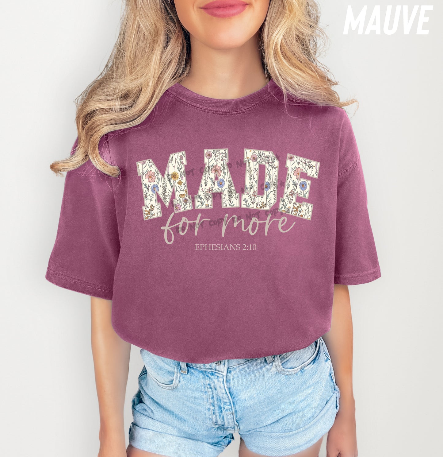 MADE for more flowers in word - DTF