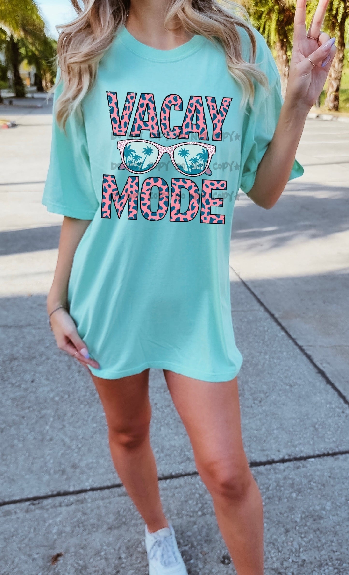 Vacay Mode pink leopard-DTF