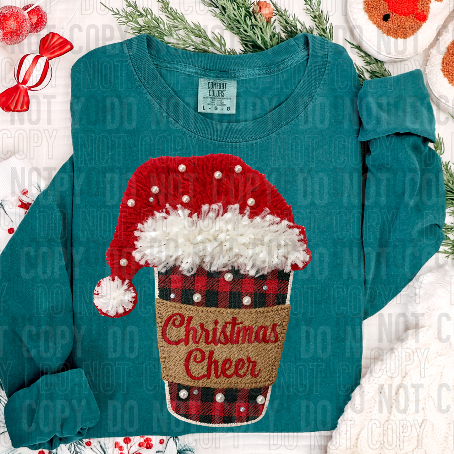 CHRISTMAS CHEER COFFEE FAUX YARN-DTF&UV