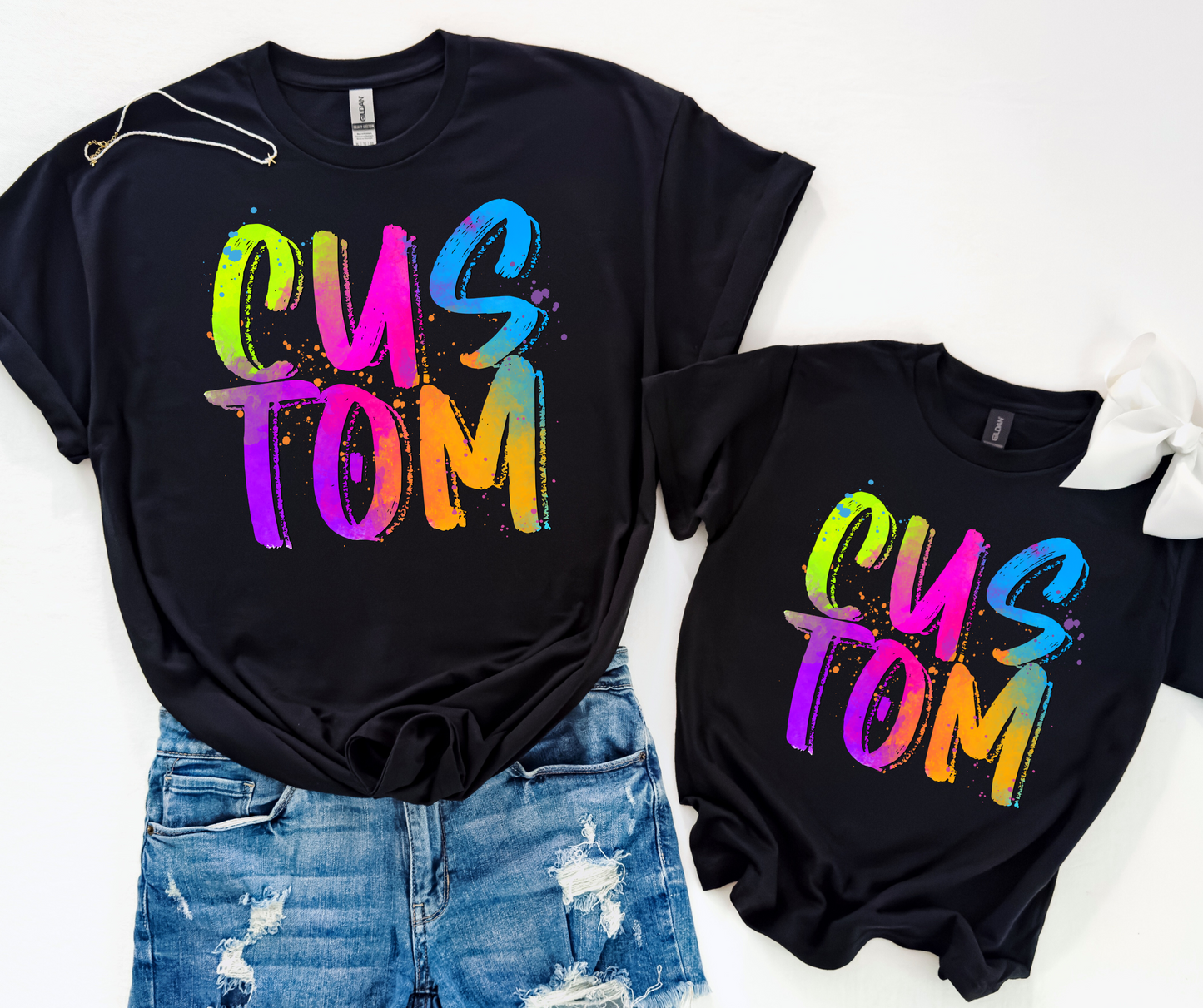 Custom Neon Splatter: ANY NAME- DTF