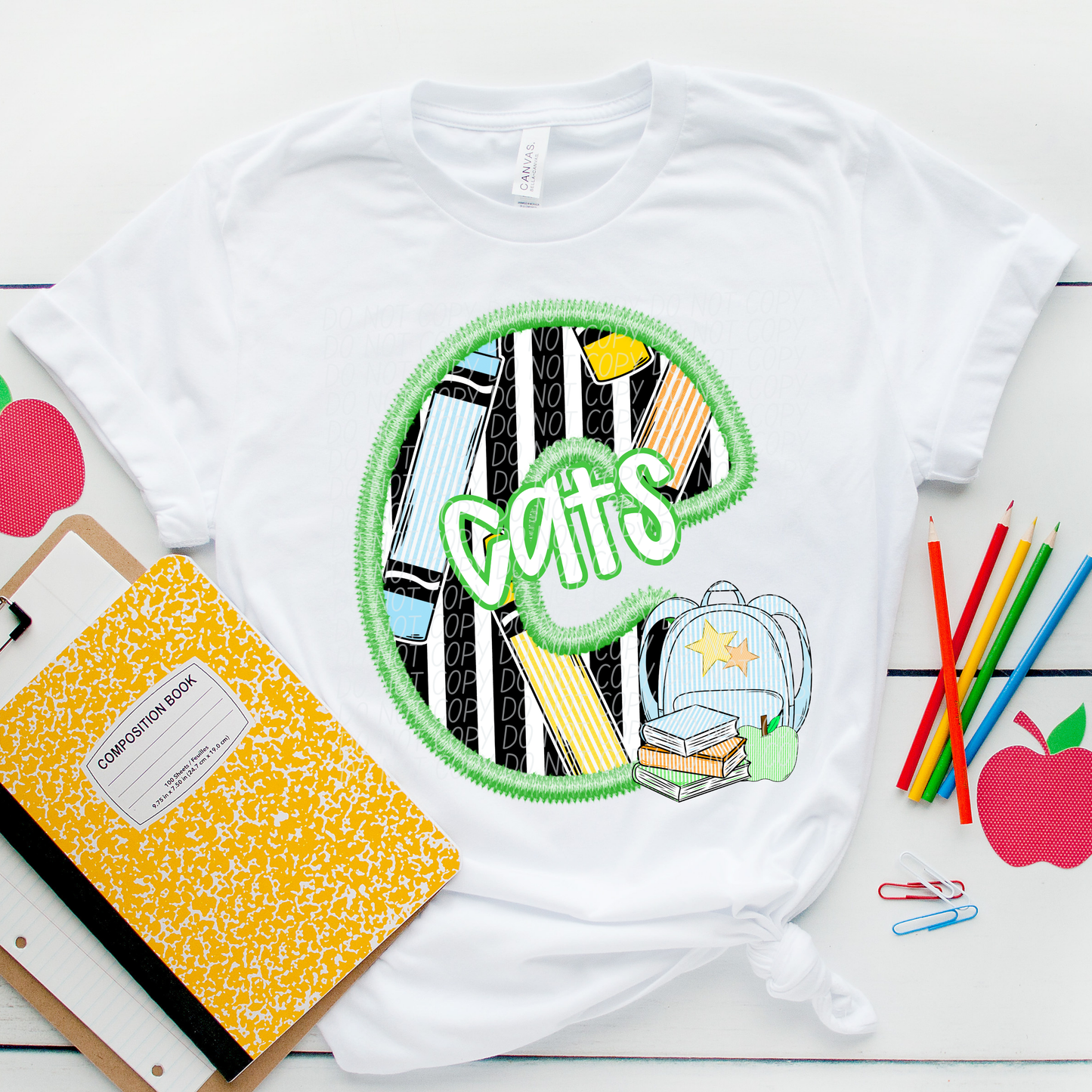 LETTER MASCOT GREEN (dropdown)-DTF&UV