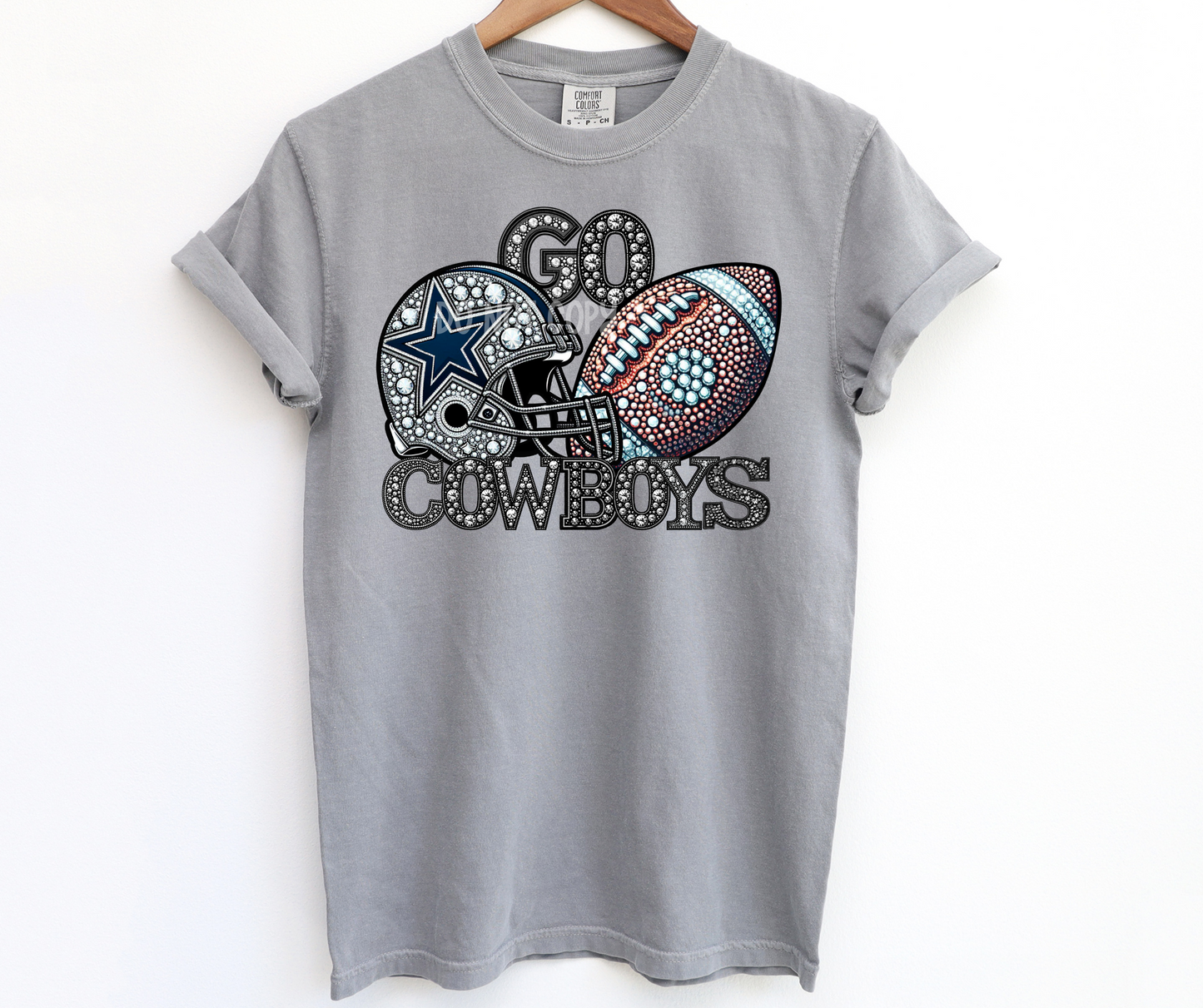 Go Cowboys large faux sequin-DTF