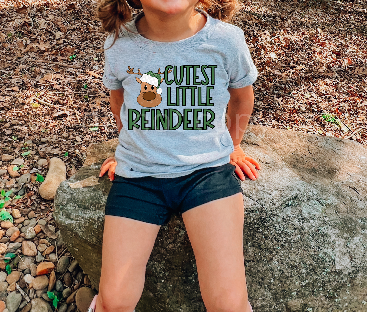 Cutest little Reindeer green-DTF