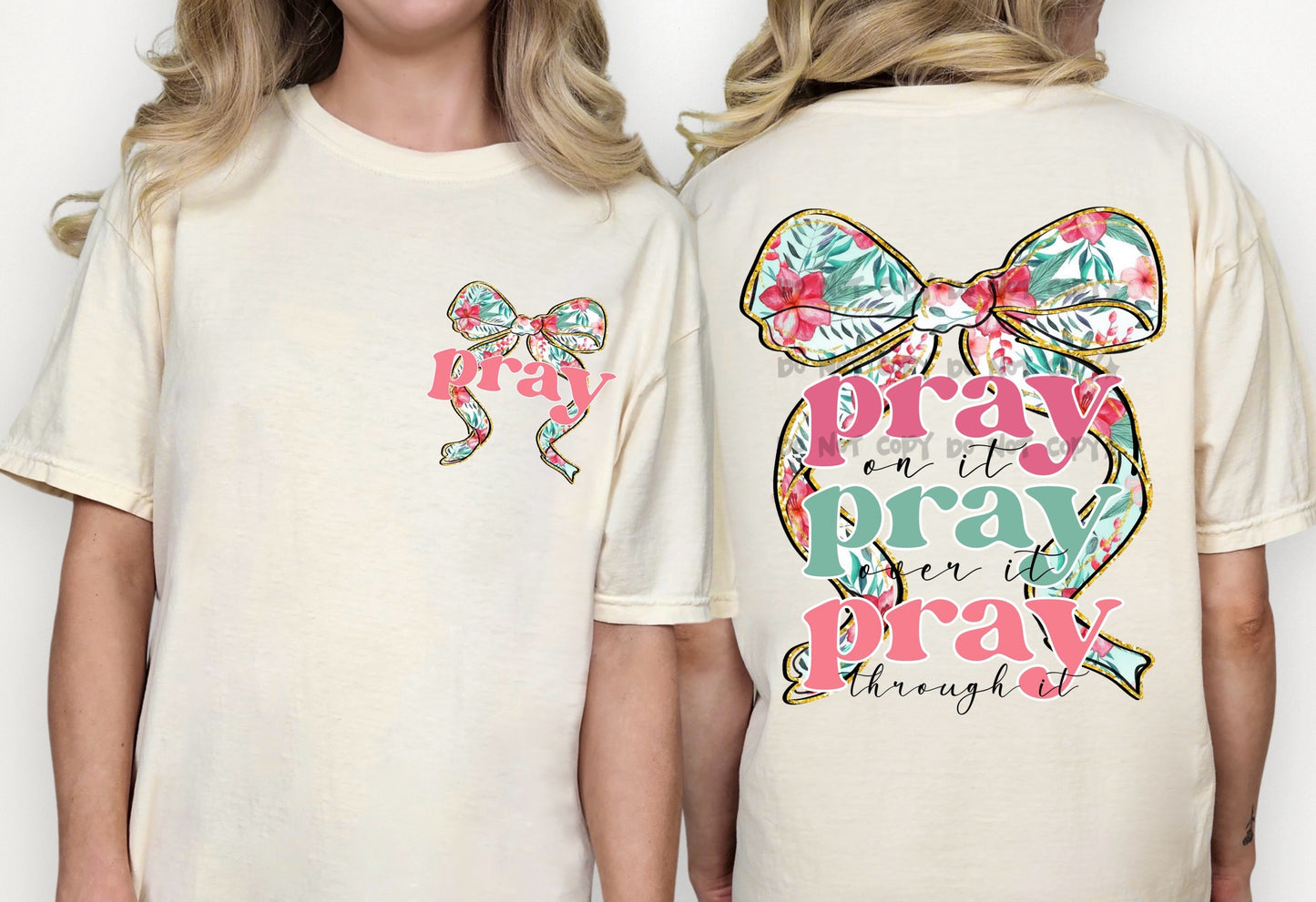Pray pray pray bow(BACK)-DTF