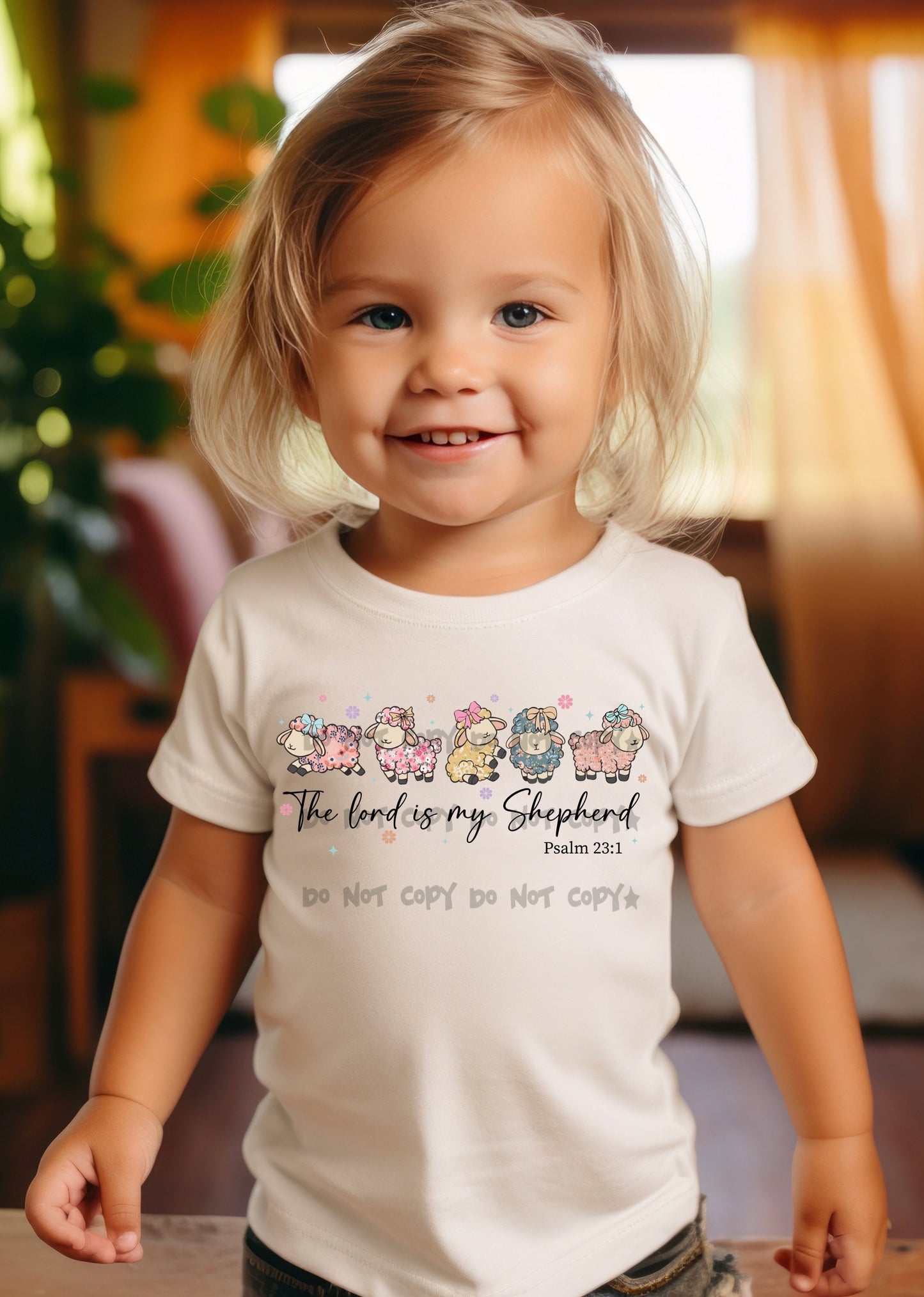 The Lord is my Shepherd cute sheep-DTF