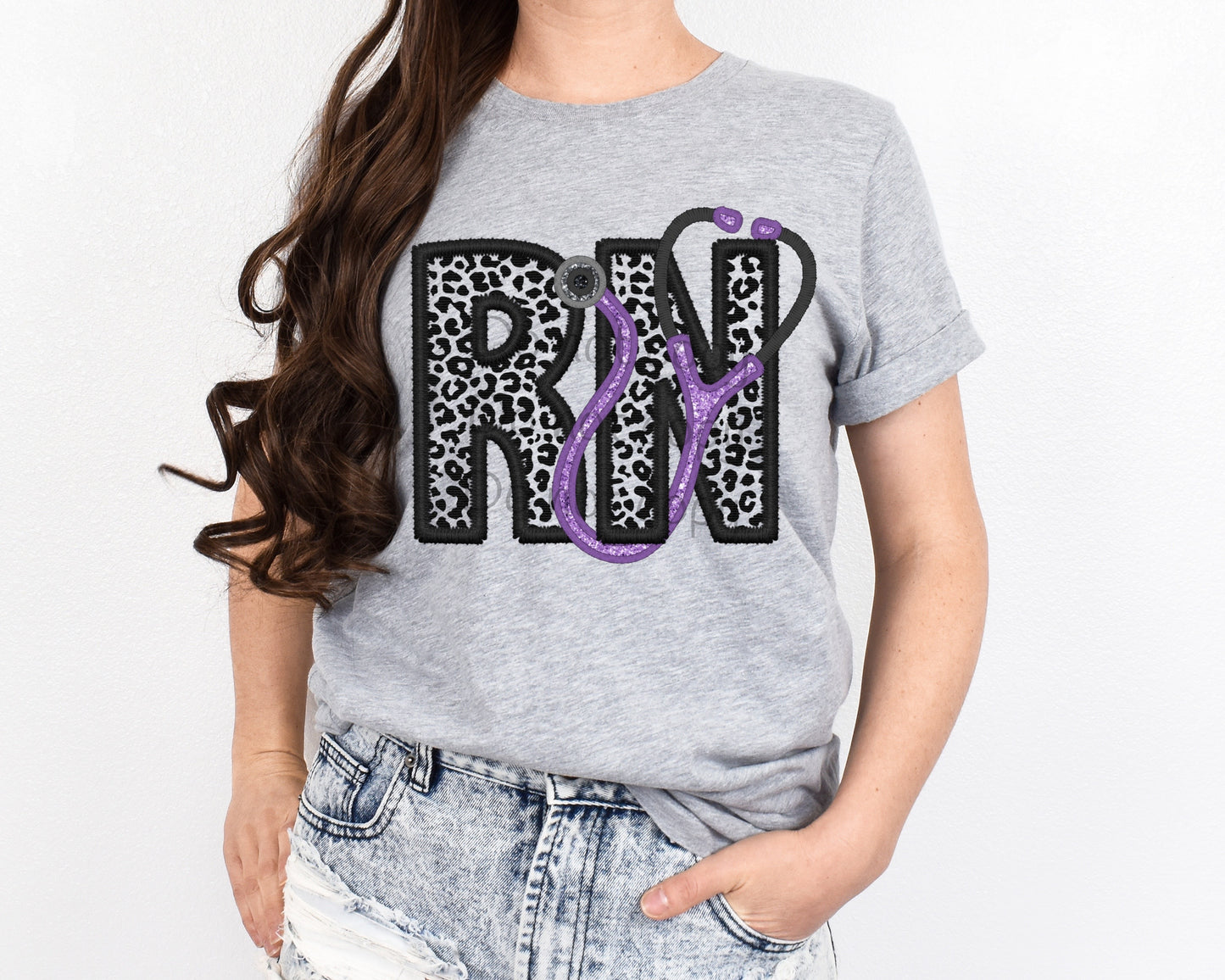 RN purple stethoscope-DTF