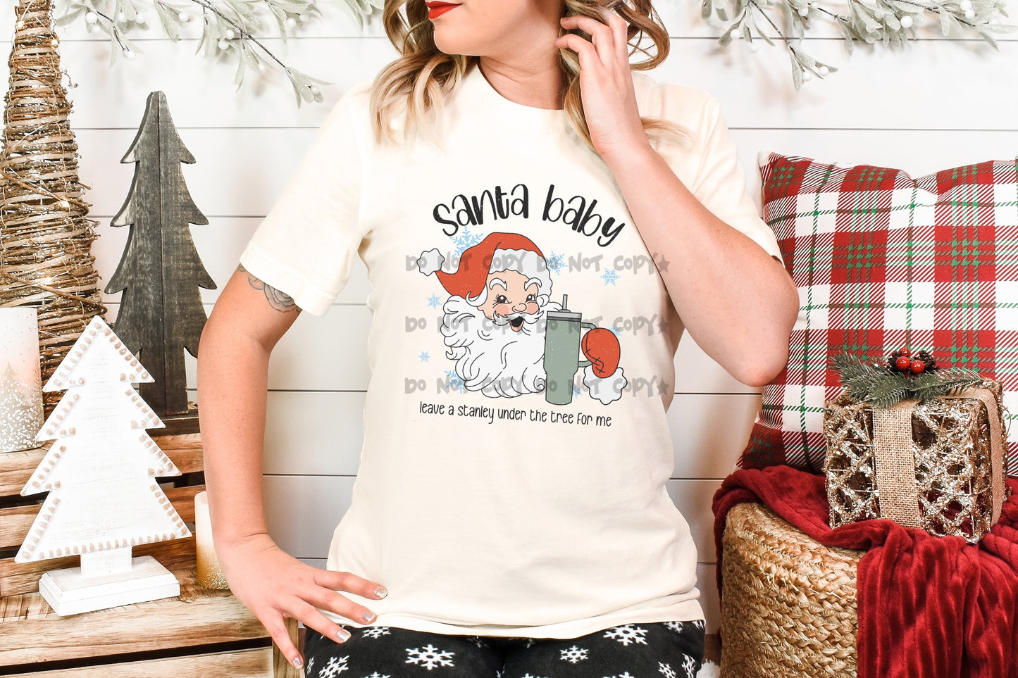 Santa Baby leave a stanley under the tree-DTF