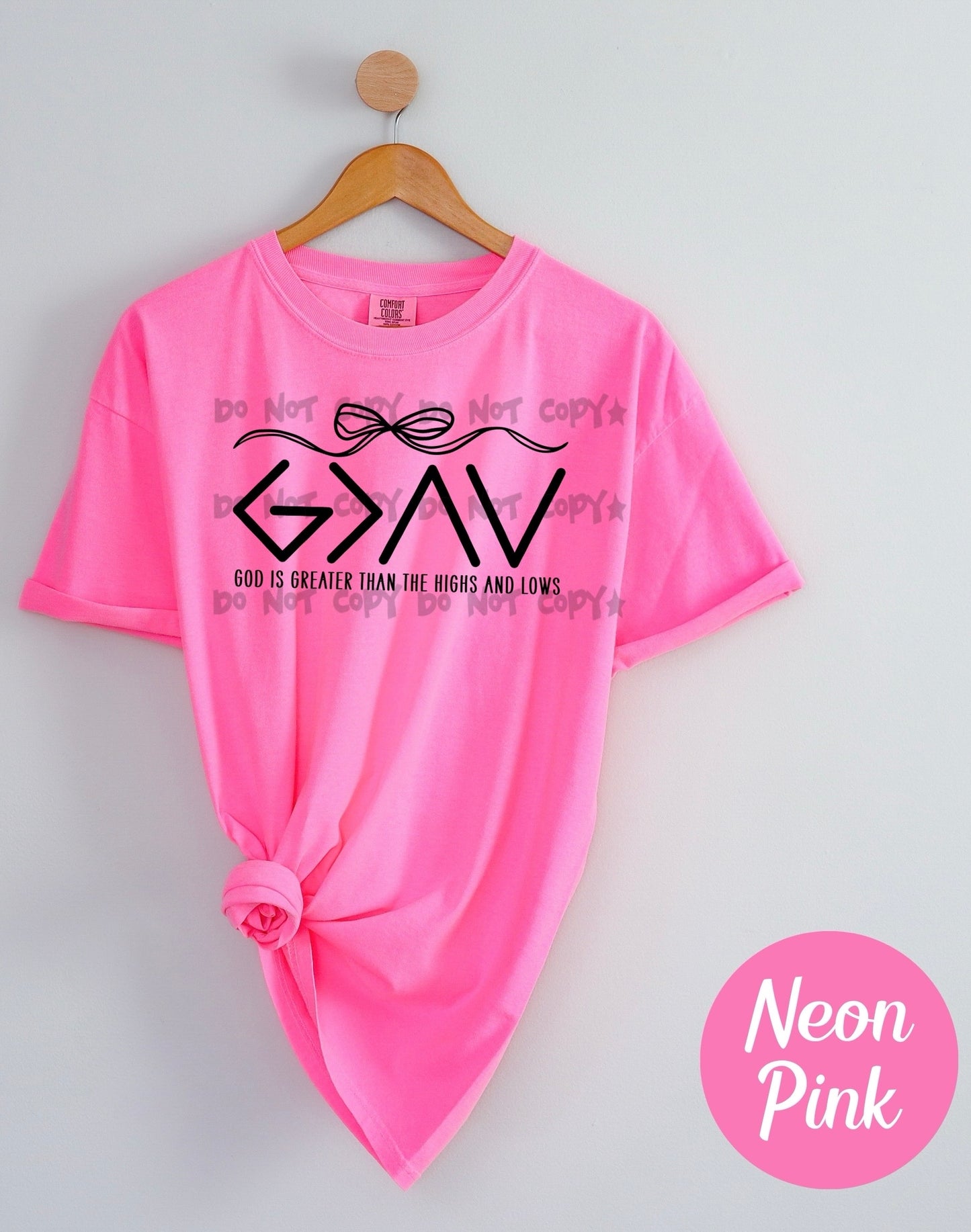 God is greater highs and Lows (BLACK)-DTF&UV