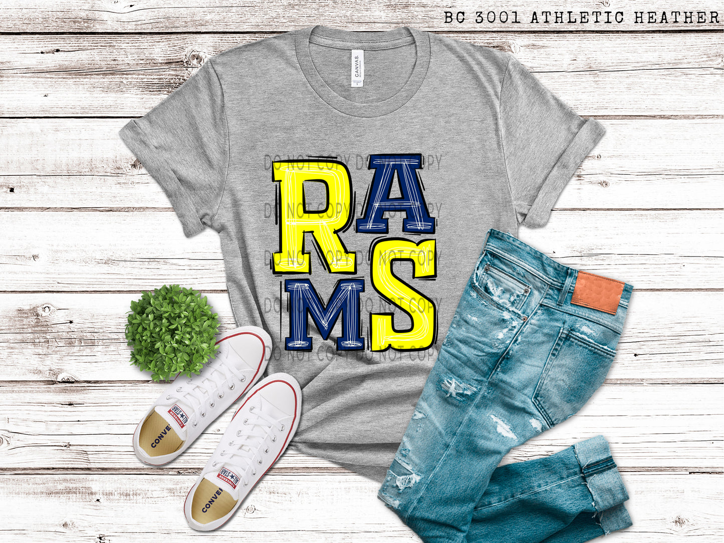 Rams Royal Blue and Yellow - DTF