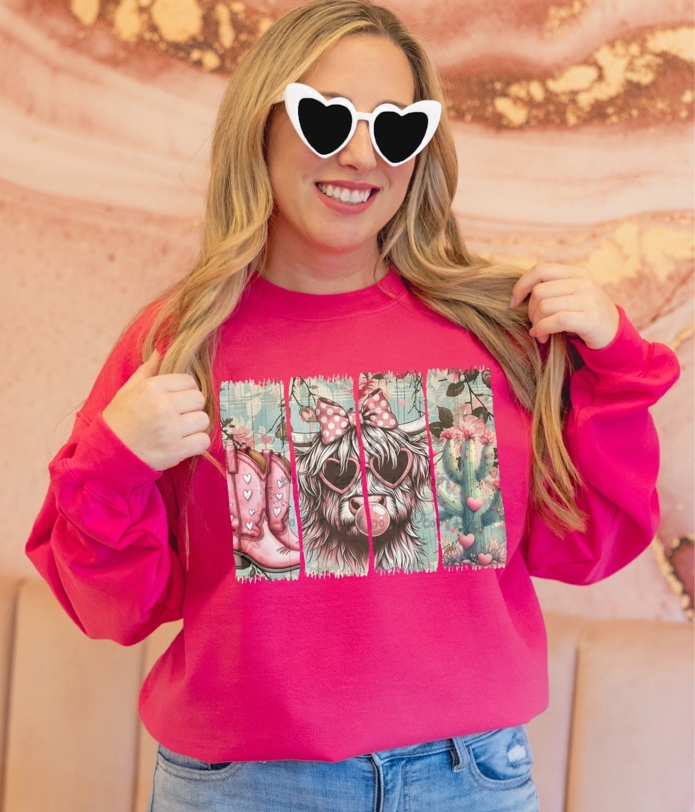 Boots cow cactus panel-DTF