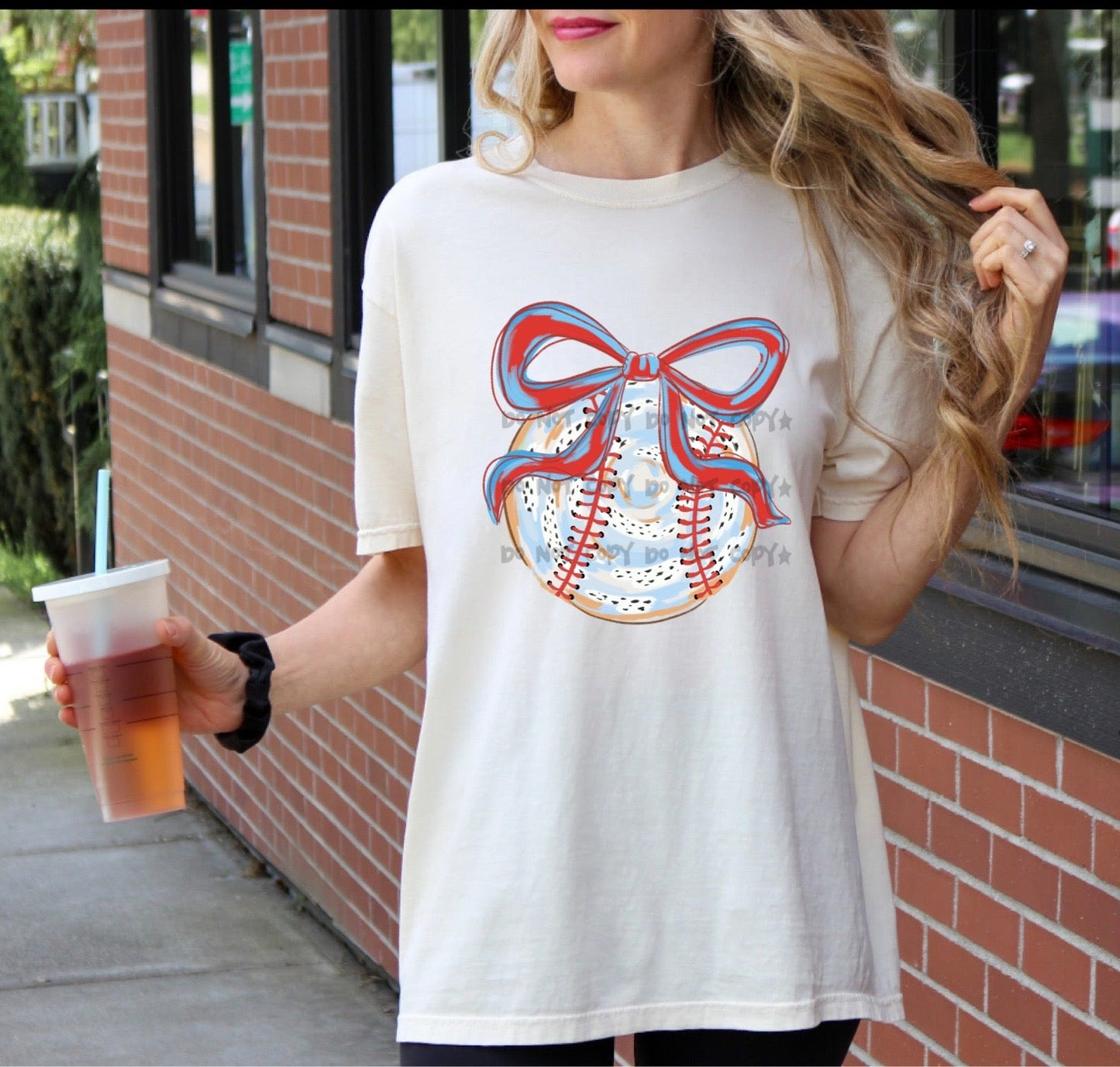 Baseball bow top-DTF
