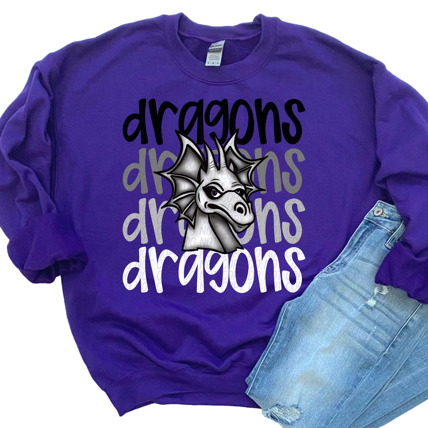 Monochromatic Mascots (ALL MASCOTS LISTED IN THIS LISTING-DROPDOWN)-DTF