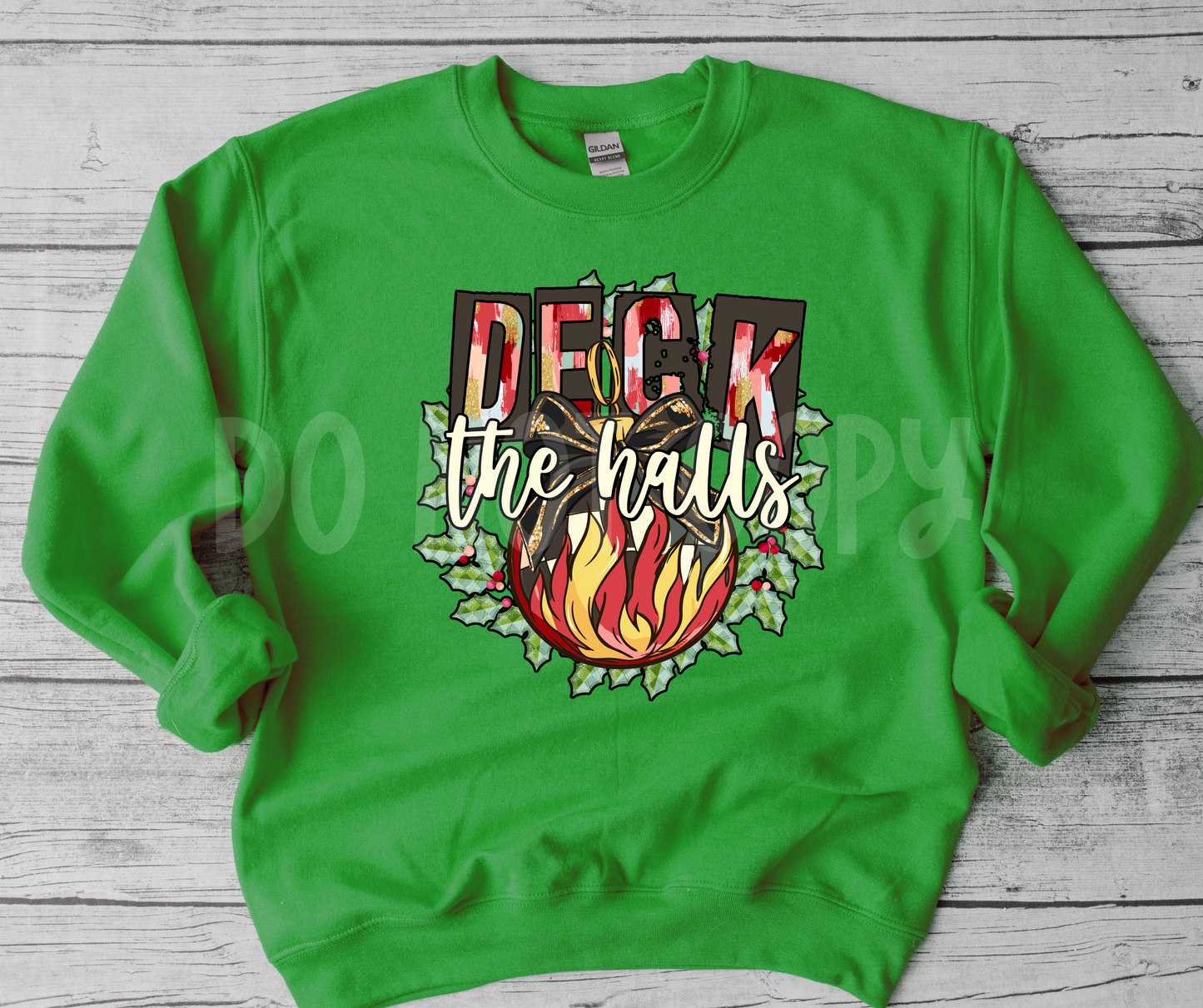 Deck the halls Pink and Red-DTF