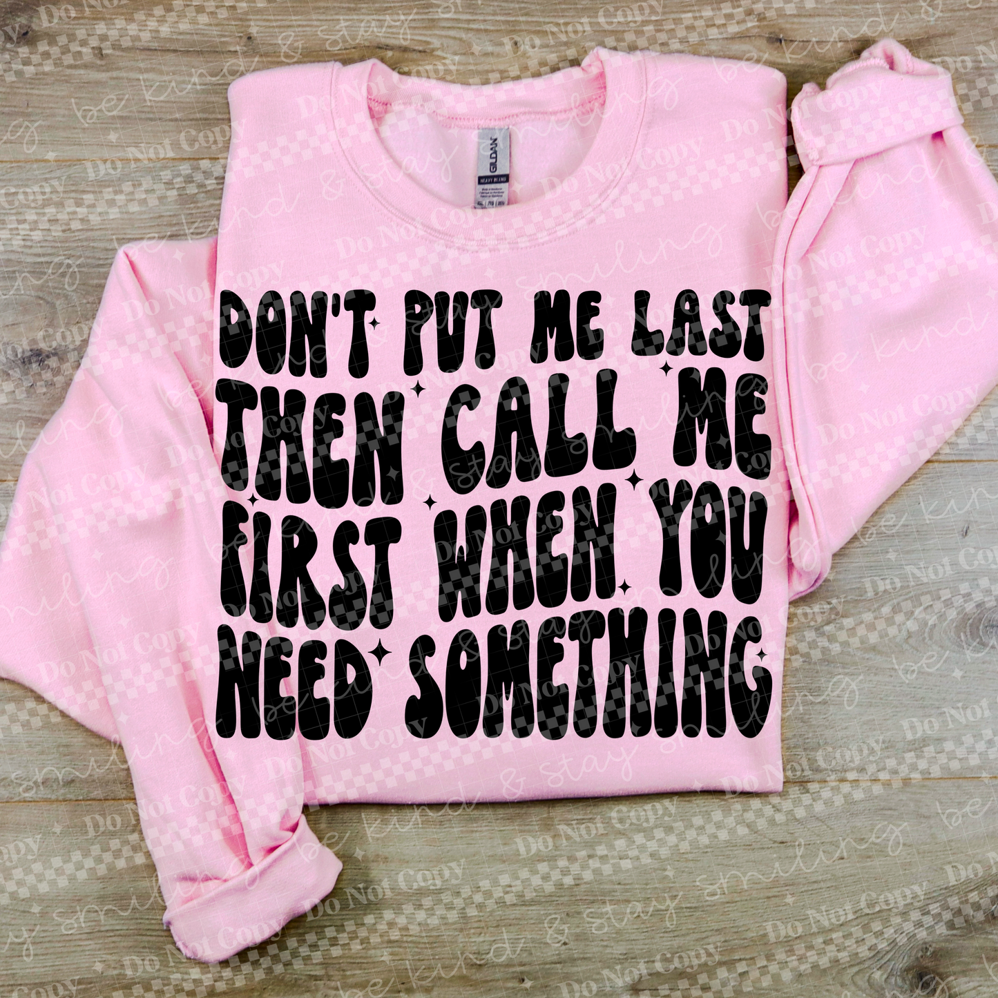 Don't put me last-DTF