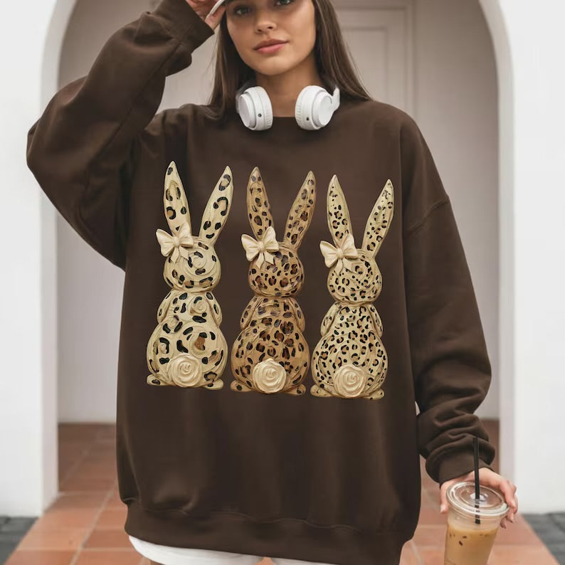 Triple leopard bunnies -DTF&UV