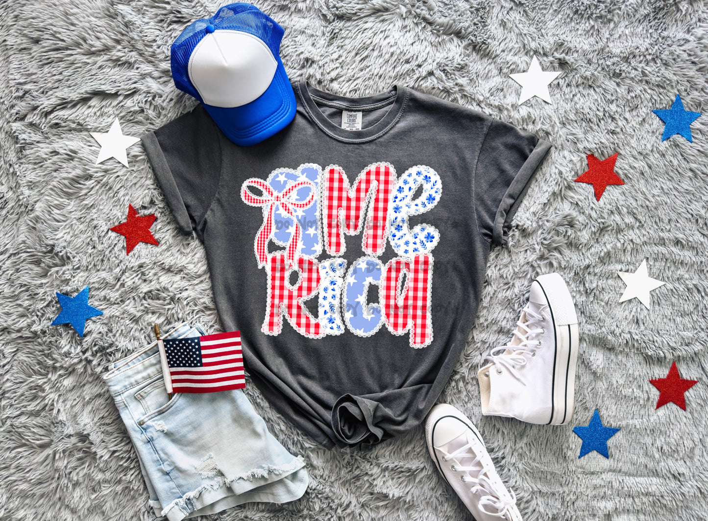 America with lace-DTF