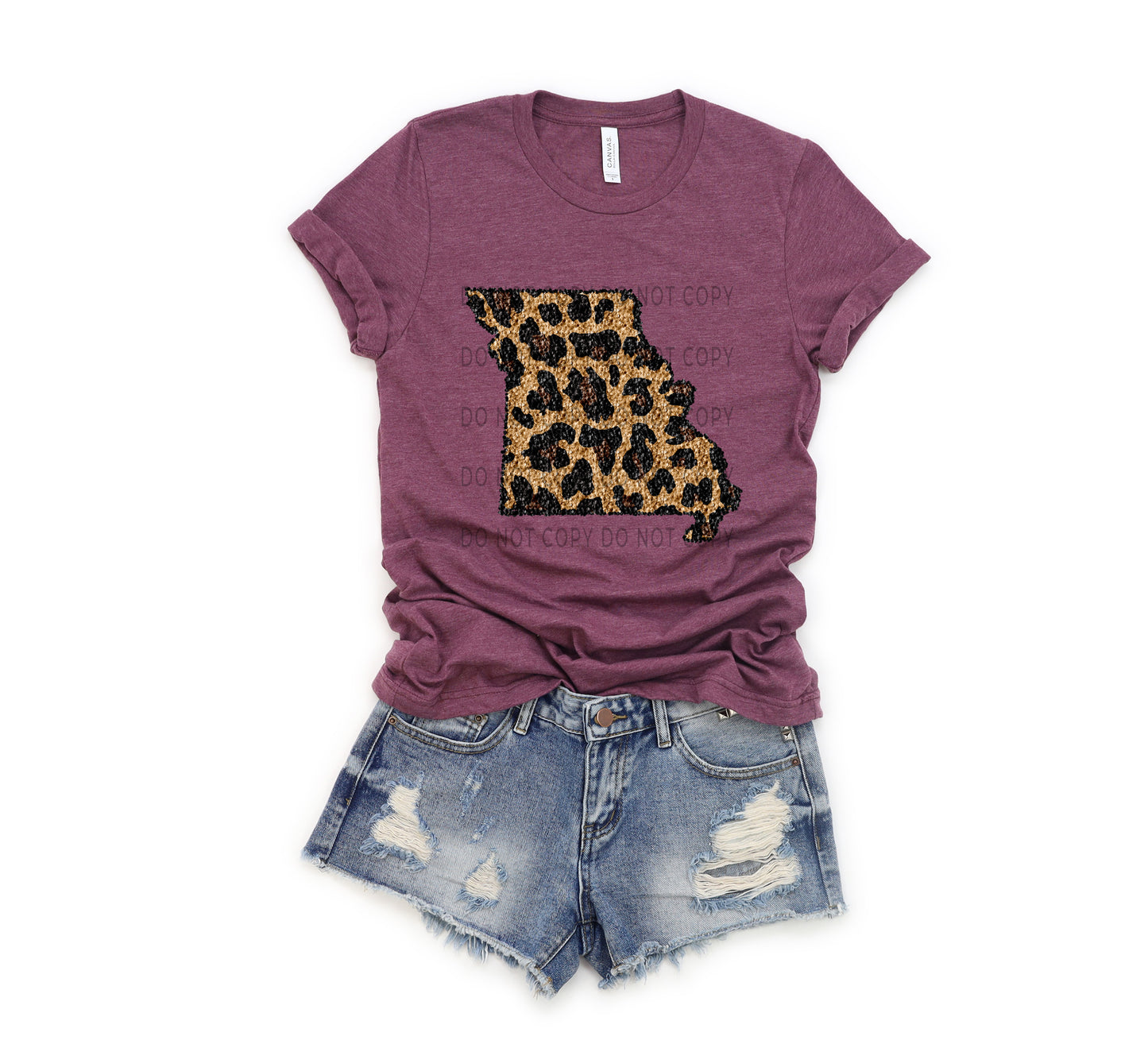 Leopard Sequin State (ALL STATES)-DTF