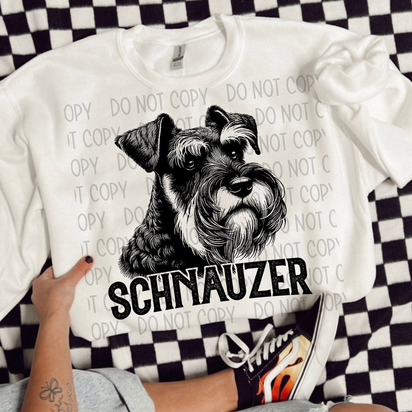 Schnauzer Portrait - DTF