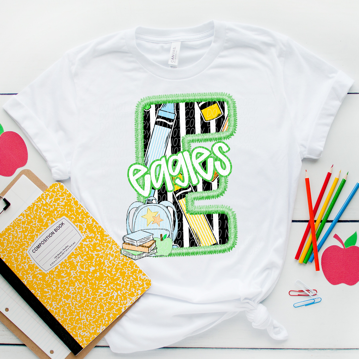 LETTER MASCOT GREEN (dropdown)-DTF&UV