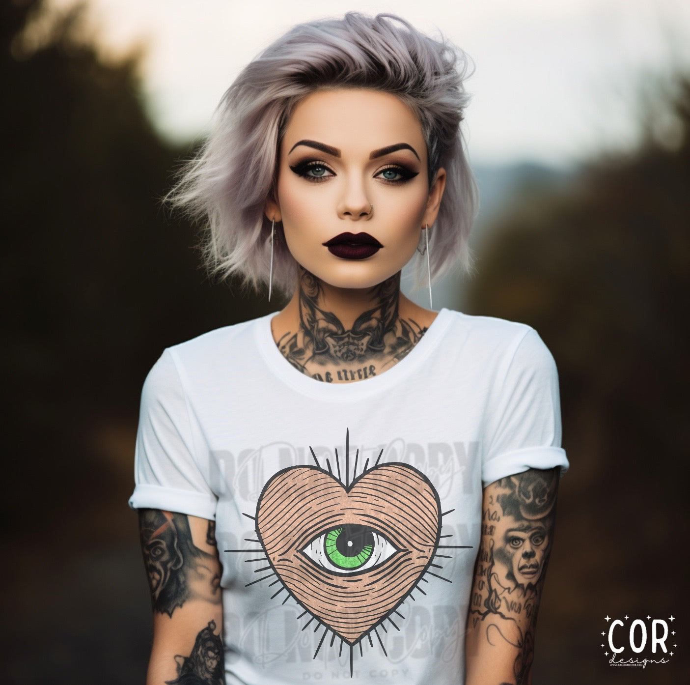 Green Eye Heart - DTF