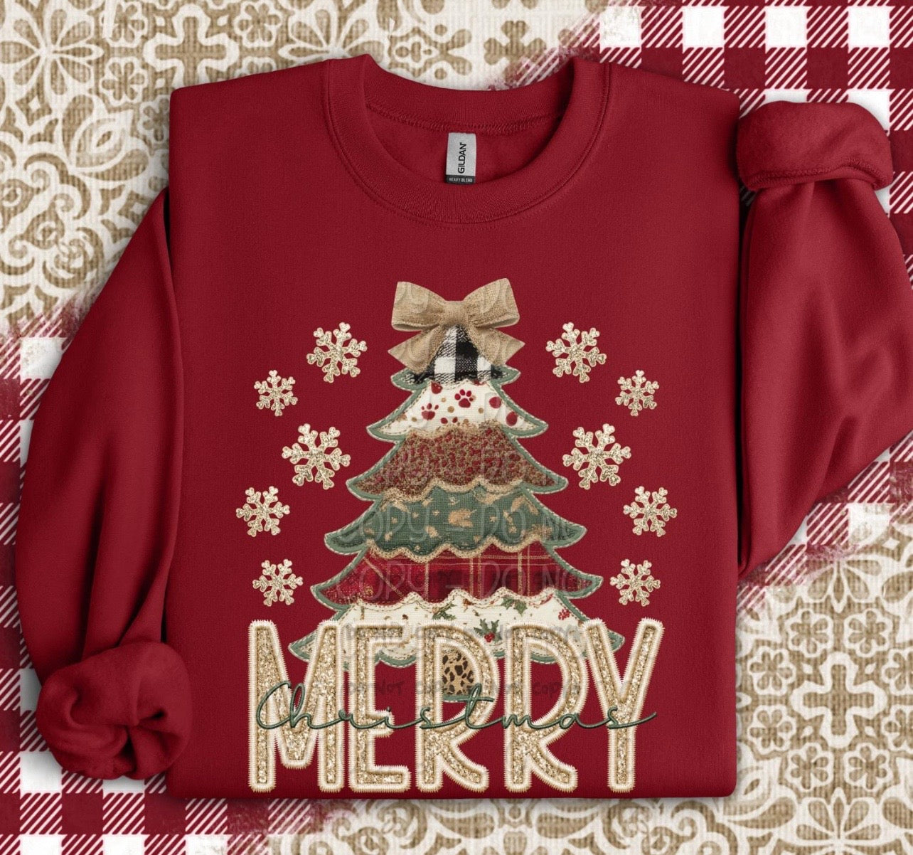 Merry Christmas Faux Embroidery
Tree-DTF&UV