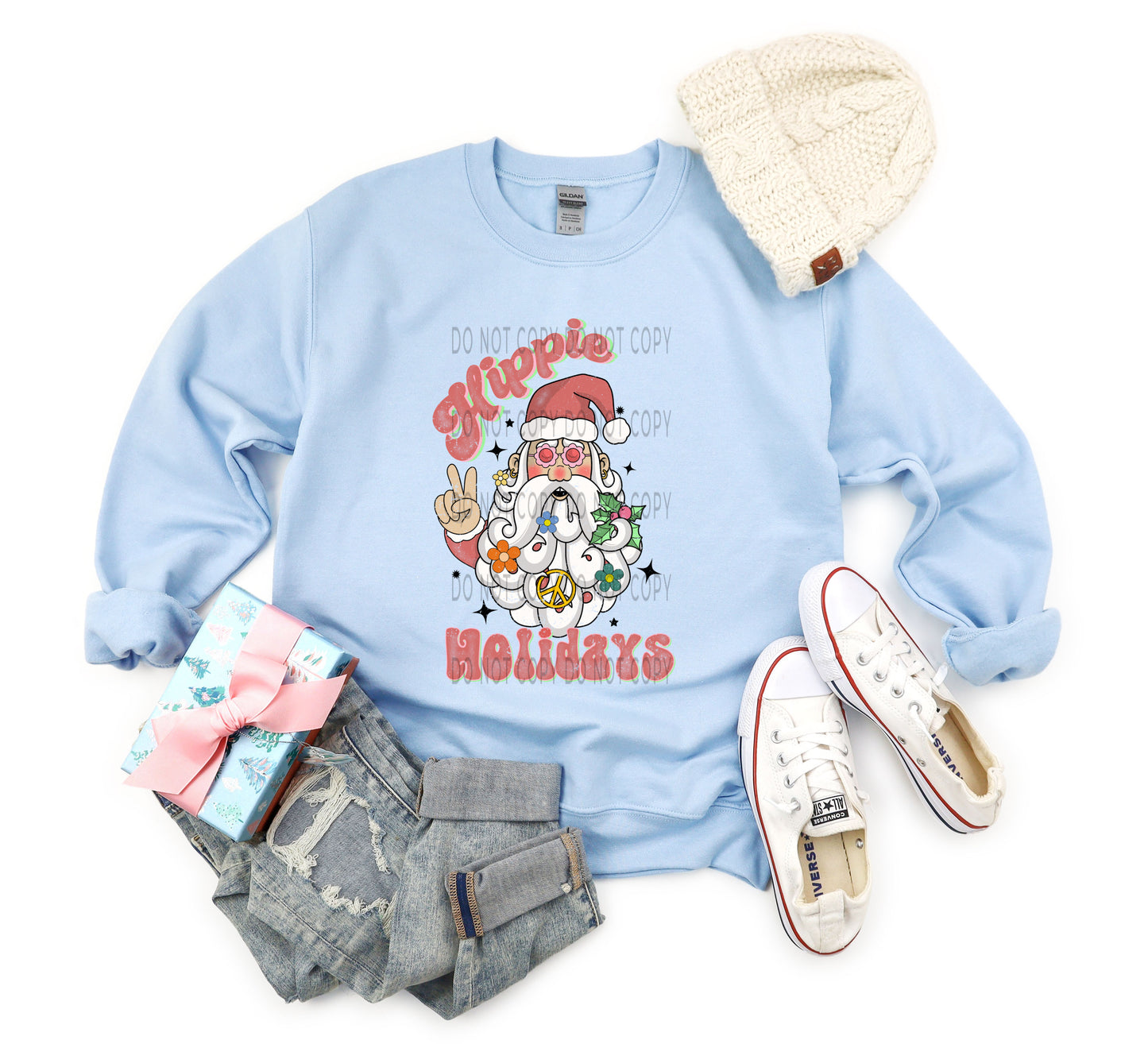 Hippie Holidays Distressed - DTF