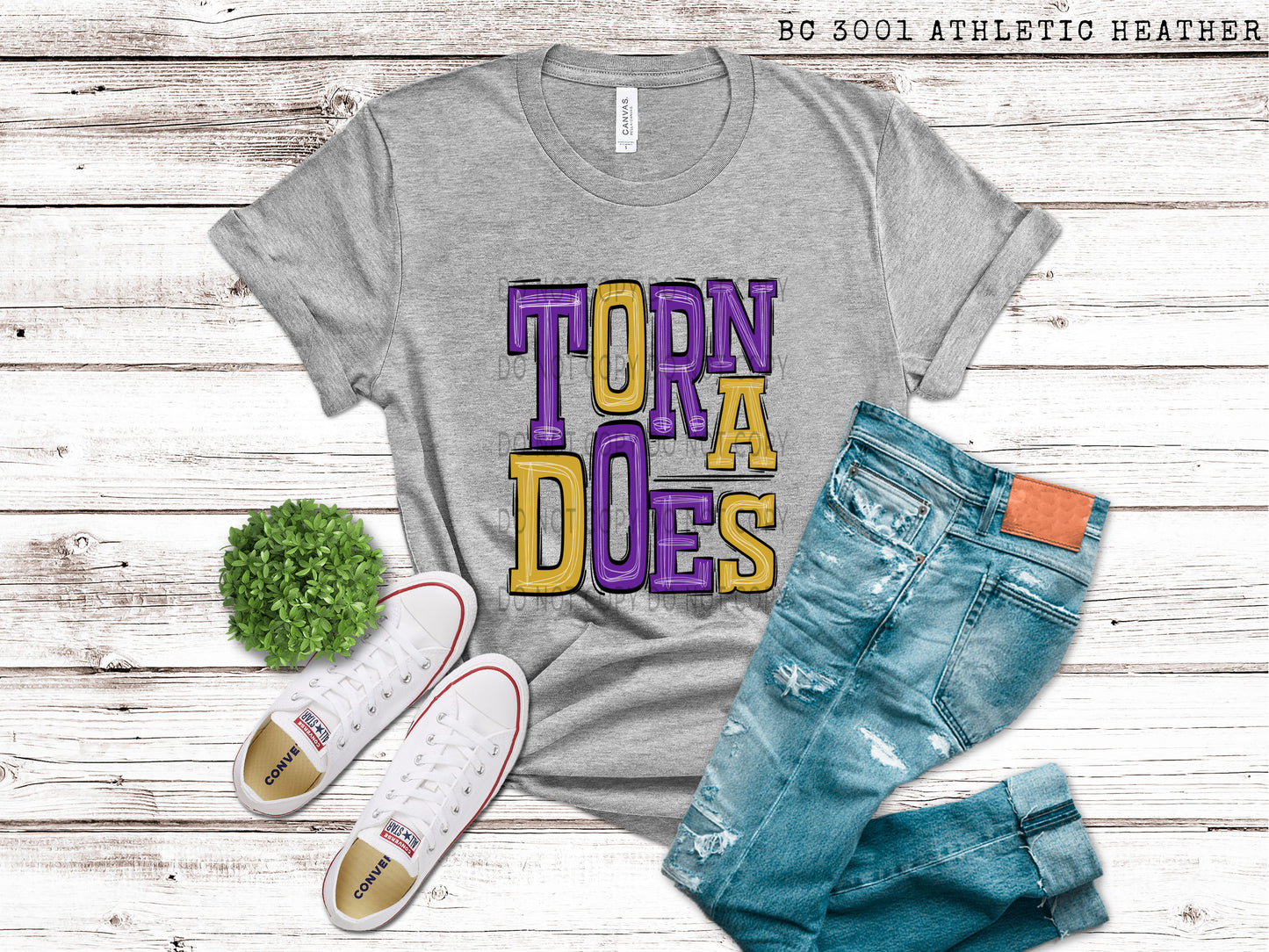 Tornadoes Purple and Gold - DTF