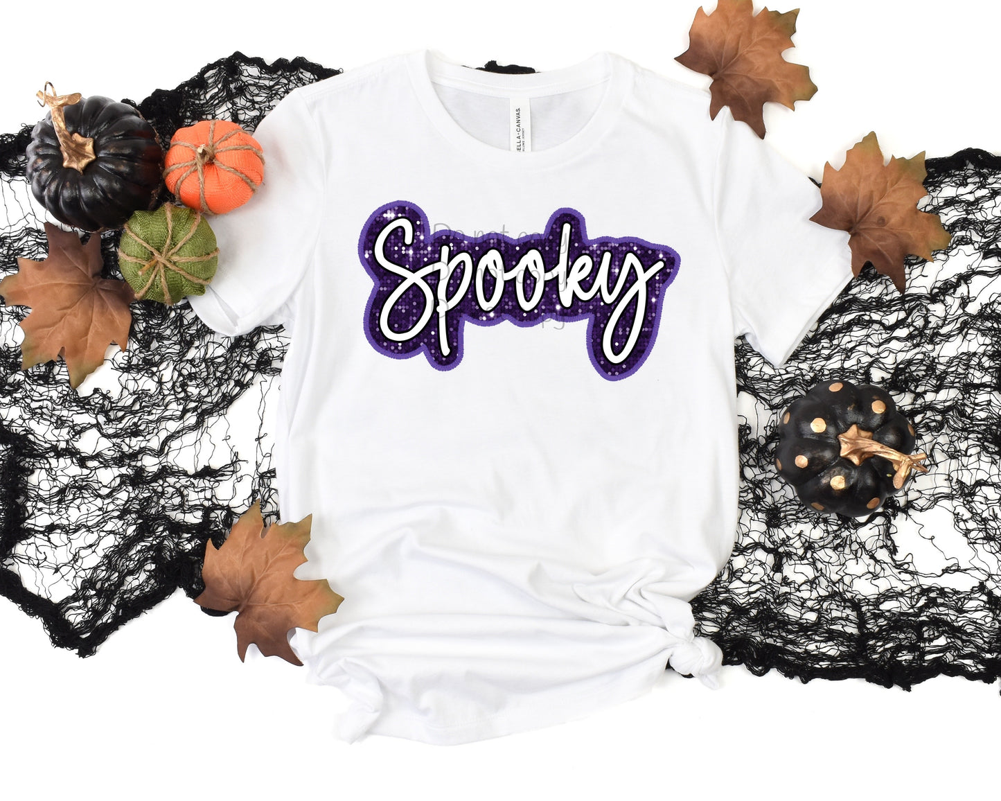 Spooky purple sequin faux-DTF