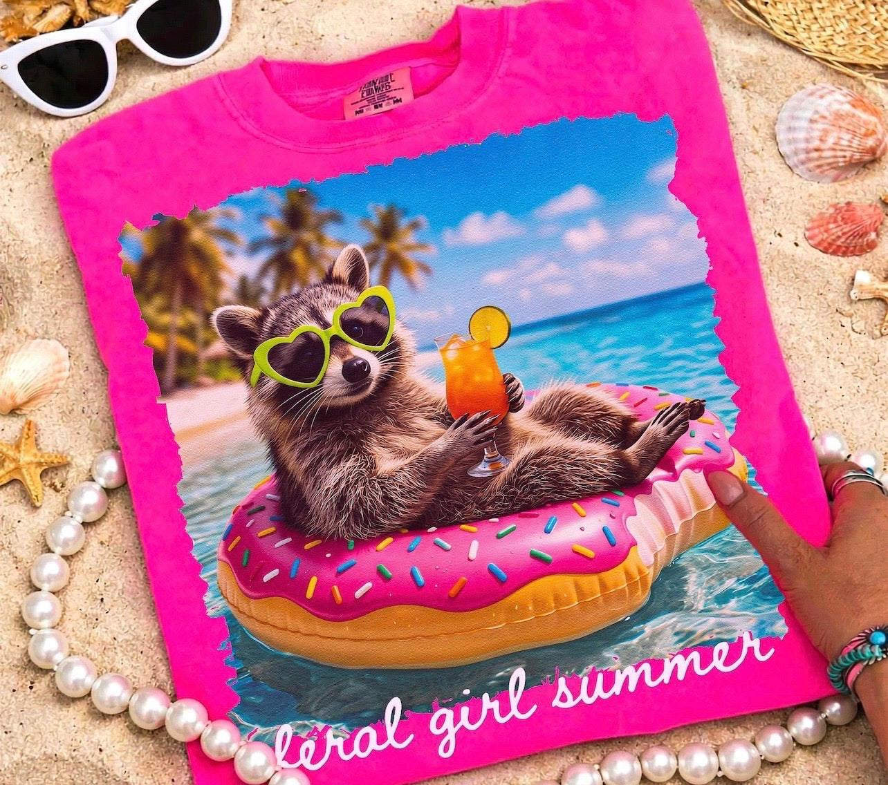 Feral girl summer donut tube- DTF&UV