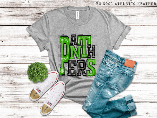 Panthers Black and Green - DTF