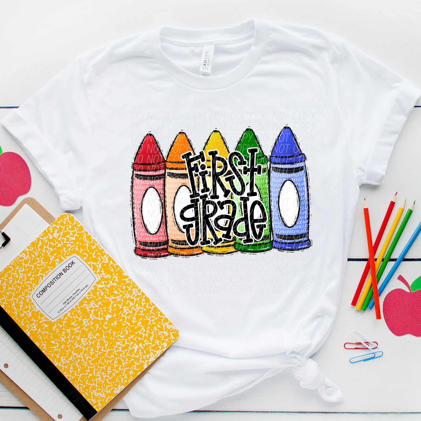 CRAYON BACK TO SCHOOL primary (dropdown)-DTF&UV