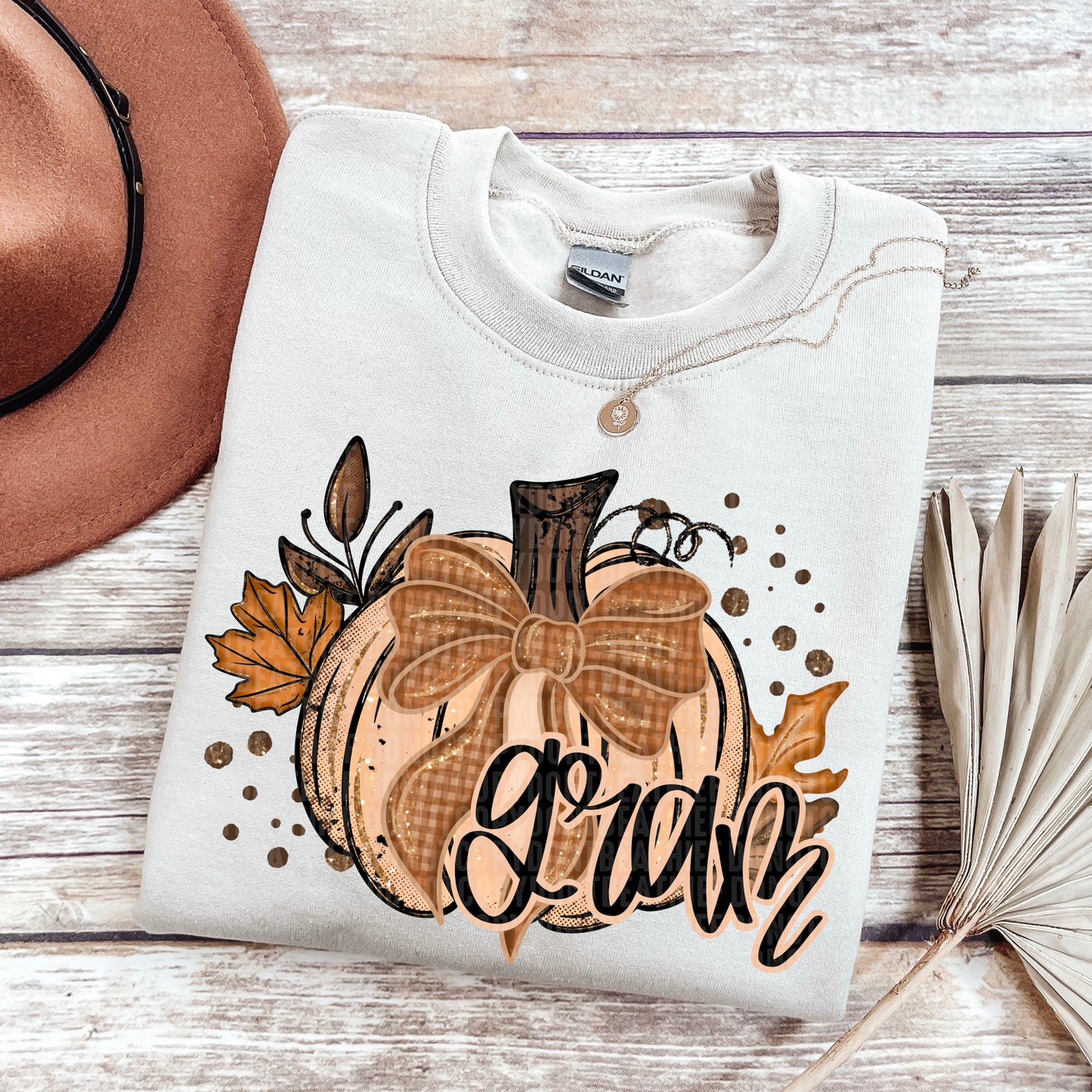 Fall Glitter Pumpkin (dropdown)-DTF&UV