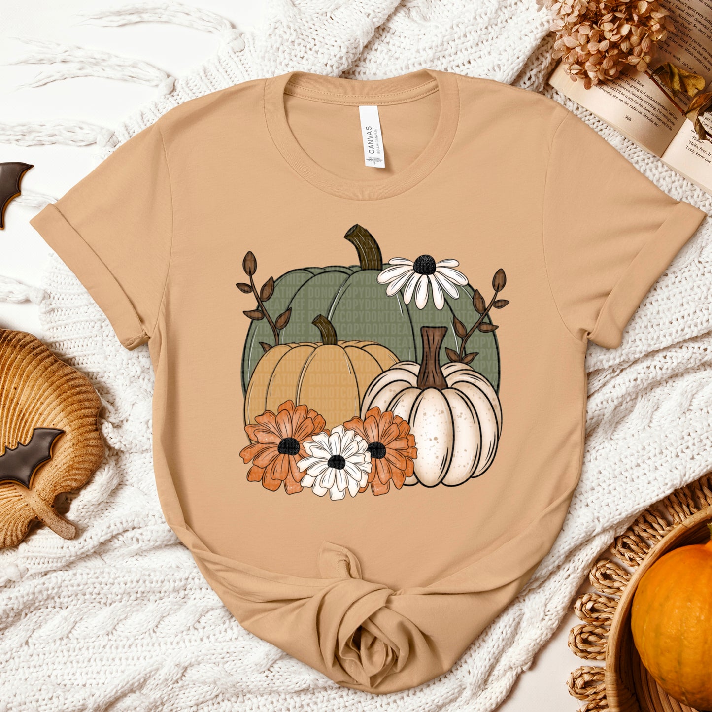 Fall pumpkin floral- DTF&UV