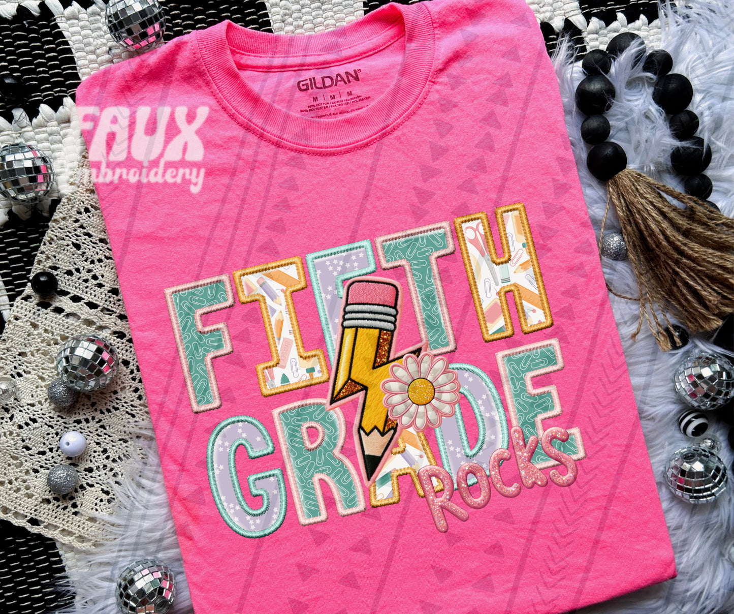 Fifth Grade Rocks (pink)-Dtf