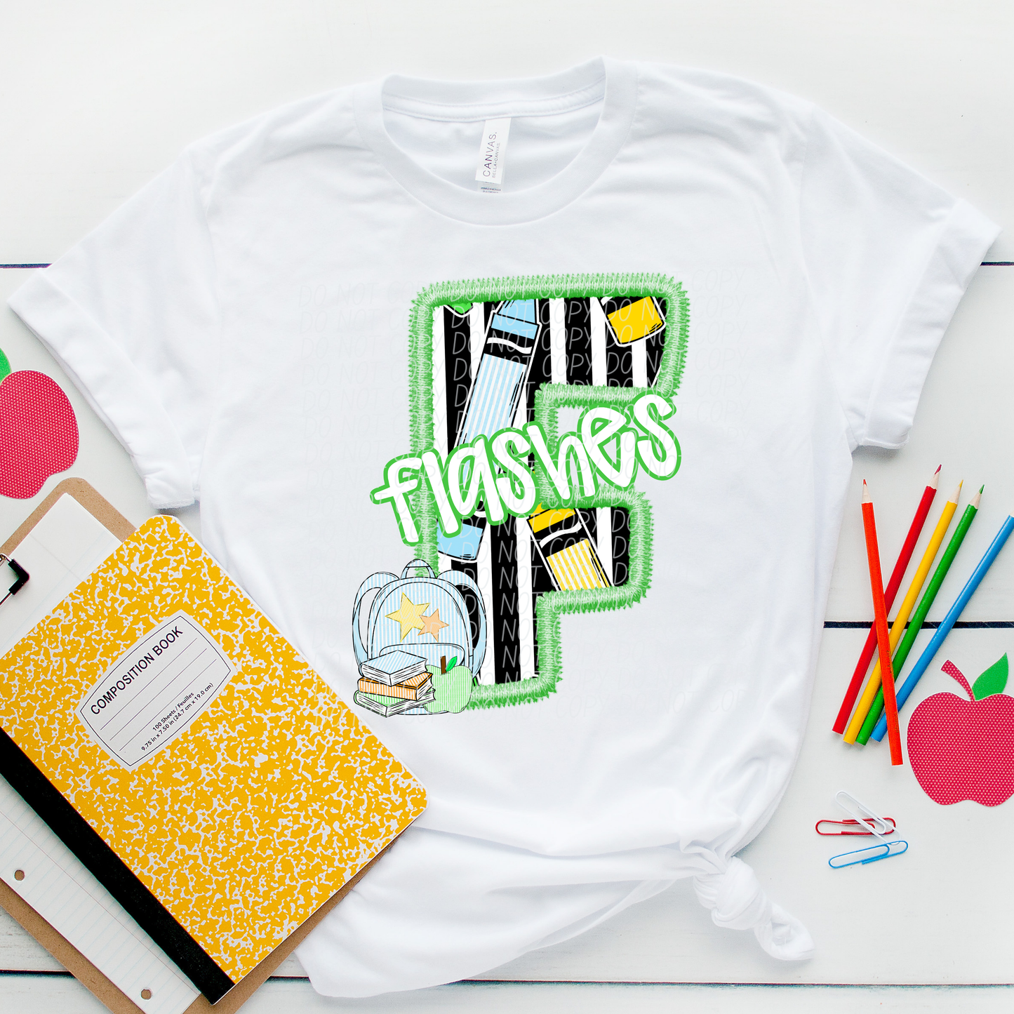 LETTER MASCOT GREEN (dropdown)-DTF&UV