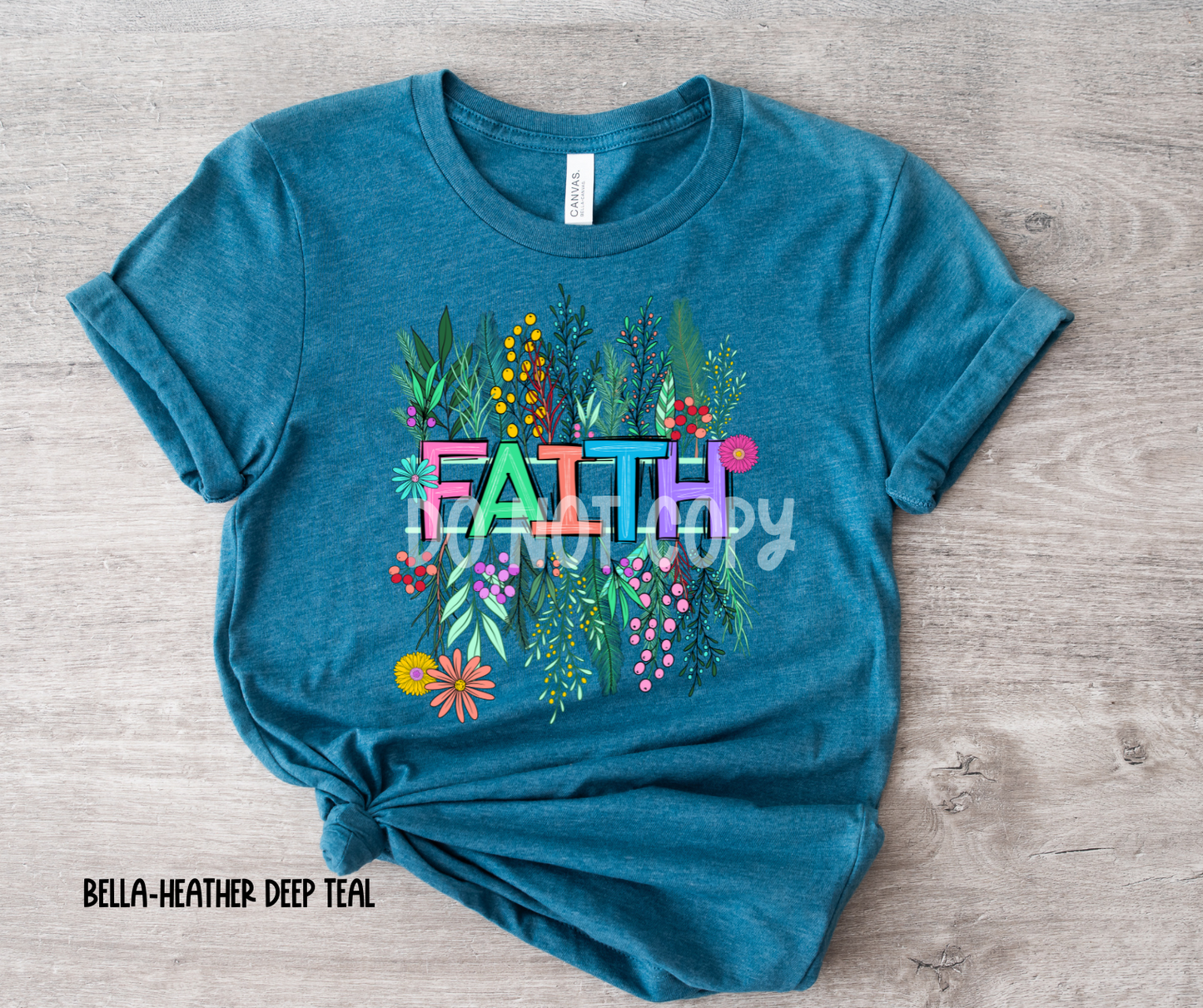 Floral Split Faith-DTF