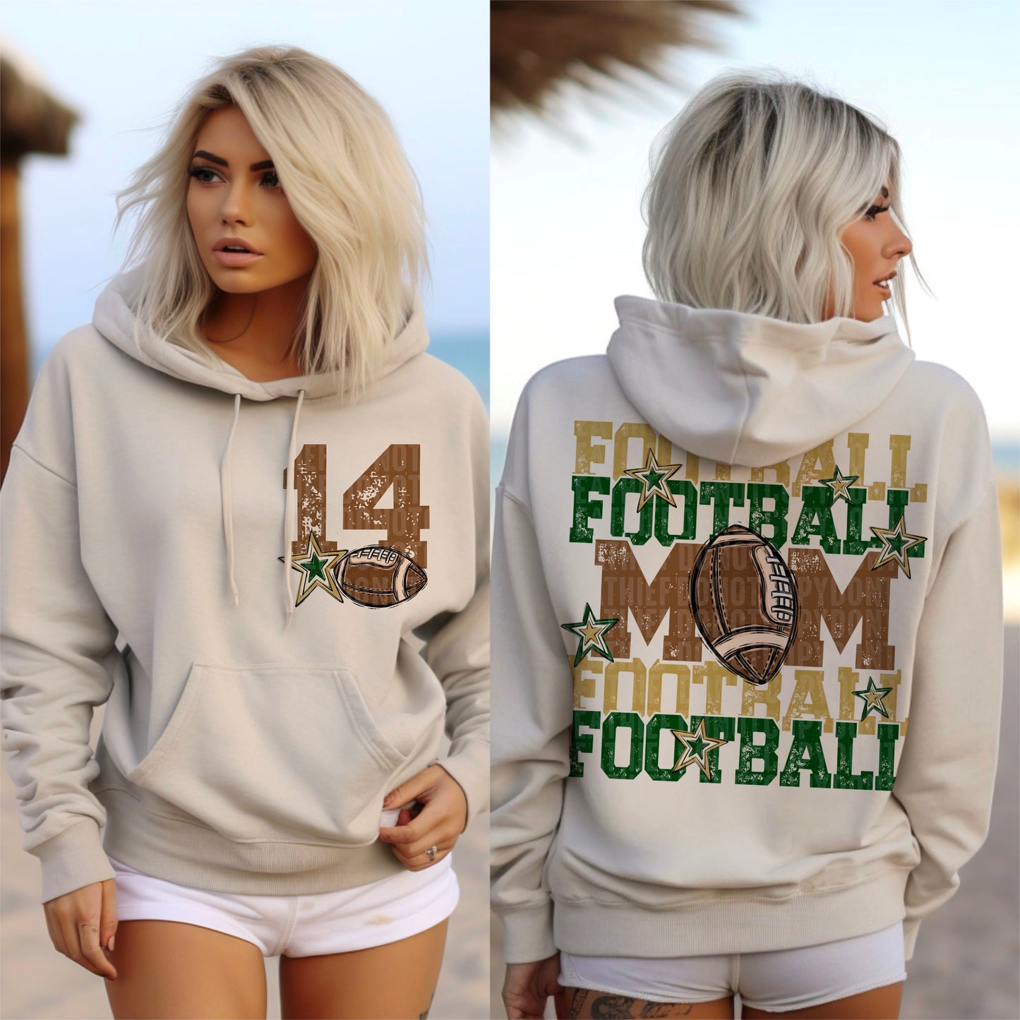 Football Mom-DTF&UV (Includes front and back)( Dropdown) - DTF&UV
