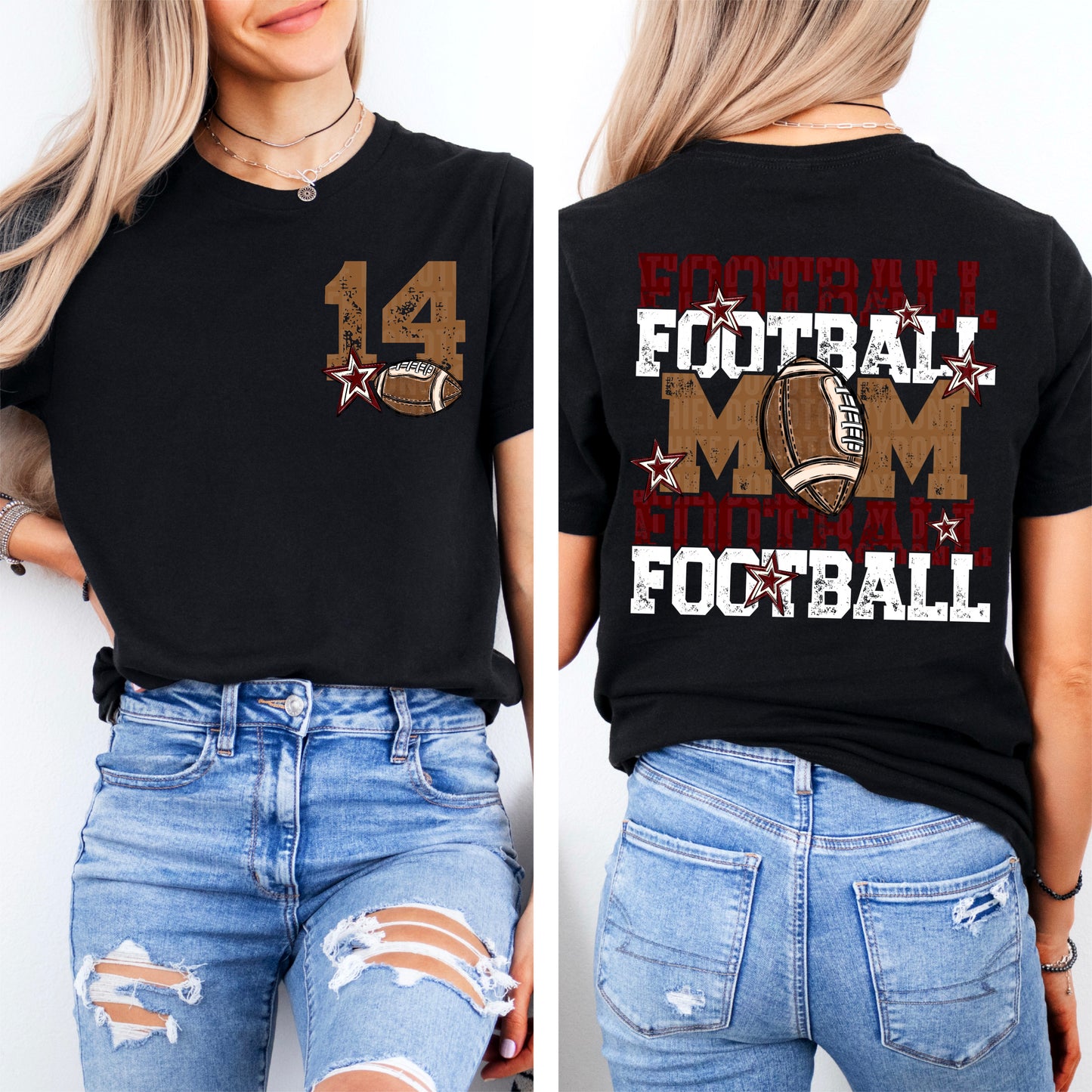 Football Mom-DTF&UV (Includes front and back)( Dropdown) - DTF&UV