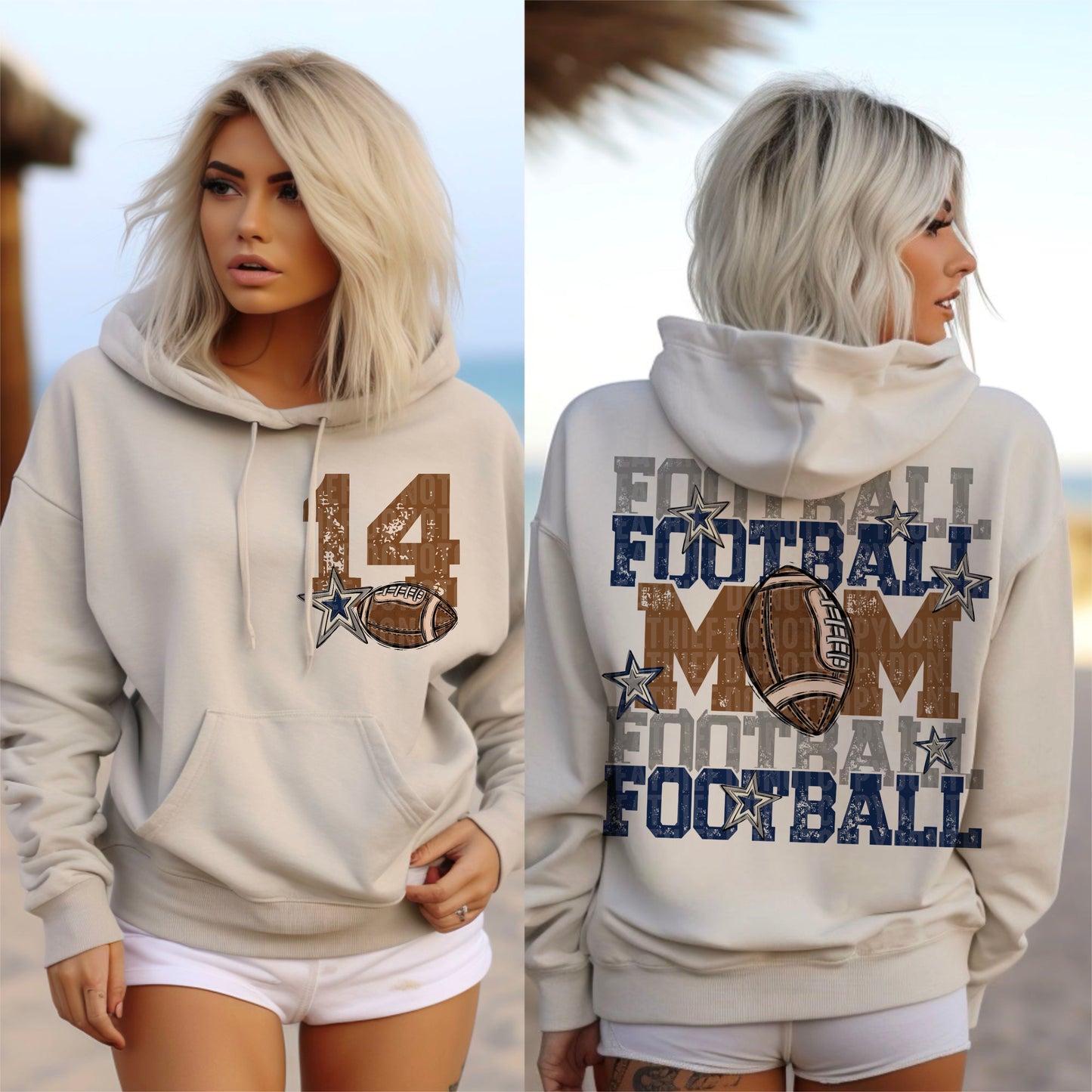 Football Mom-DTF&UV (Includes front and back)( Dropdown) - DTF&UV