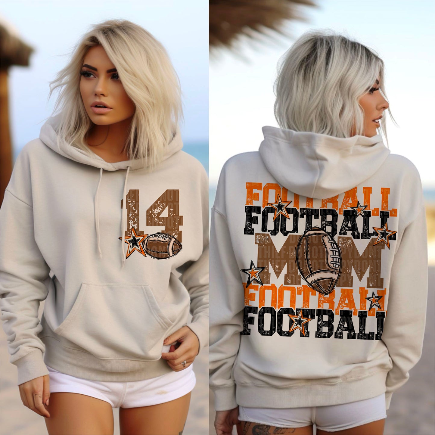 Football Mom-DTF&UV (Includes front and back)( Dropdown) - DTF&UV