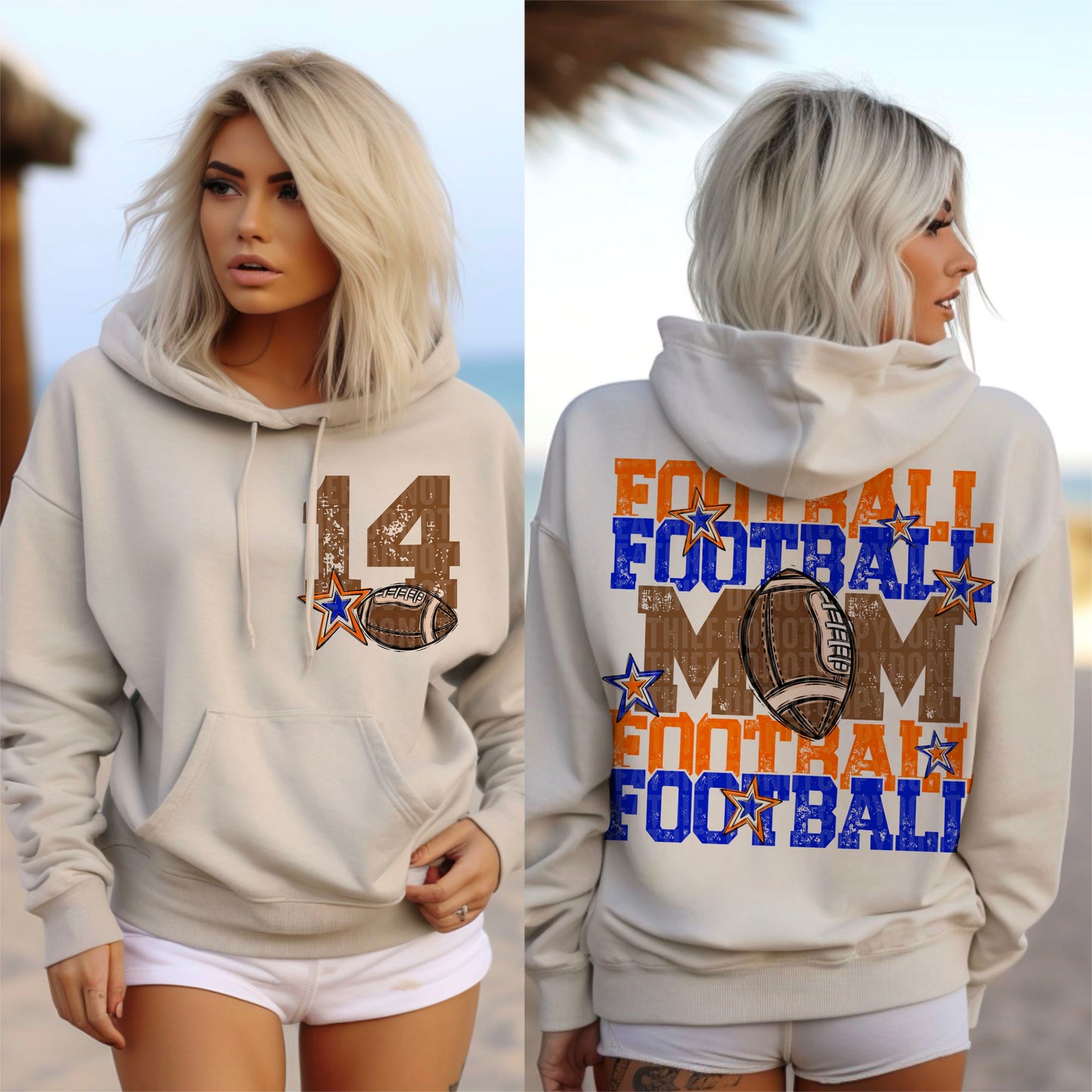 Football Mom-DTF&UV (Includes front and back)( Dropdown) - DTF&UV