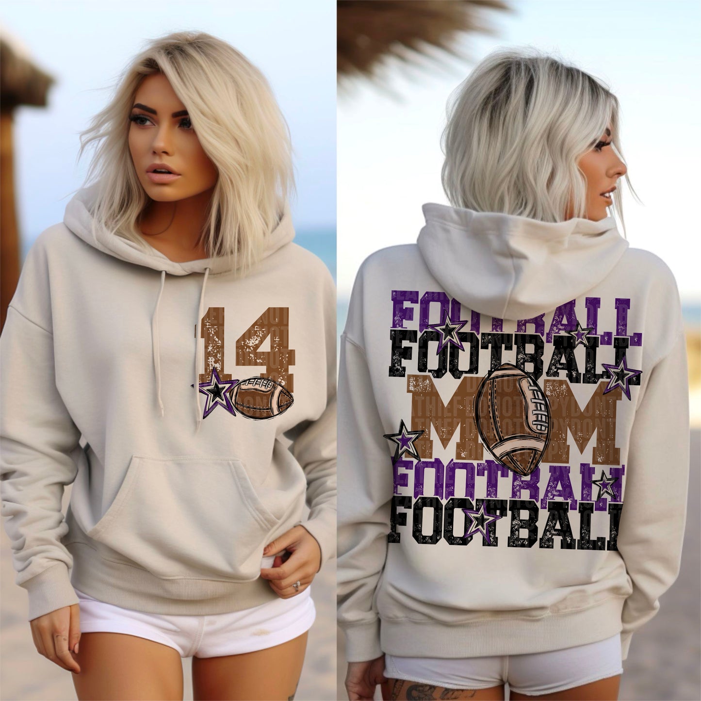Football Mom-DTF&UV (Includes front and back)( Dropdown) - DTF&UV