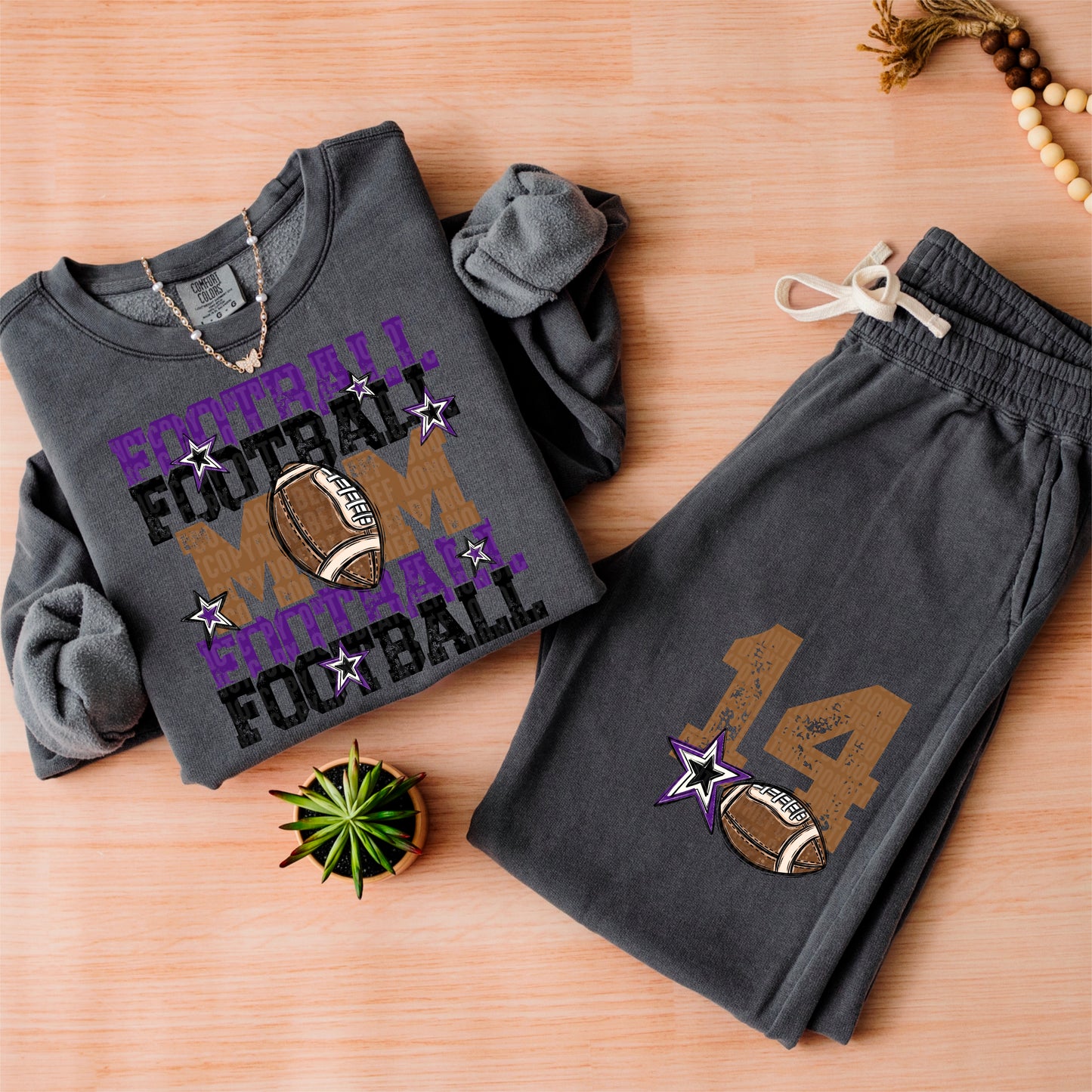 Football Mom-DTF&UV (Includes front and back)( Dropdown) - DTF&UV
